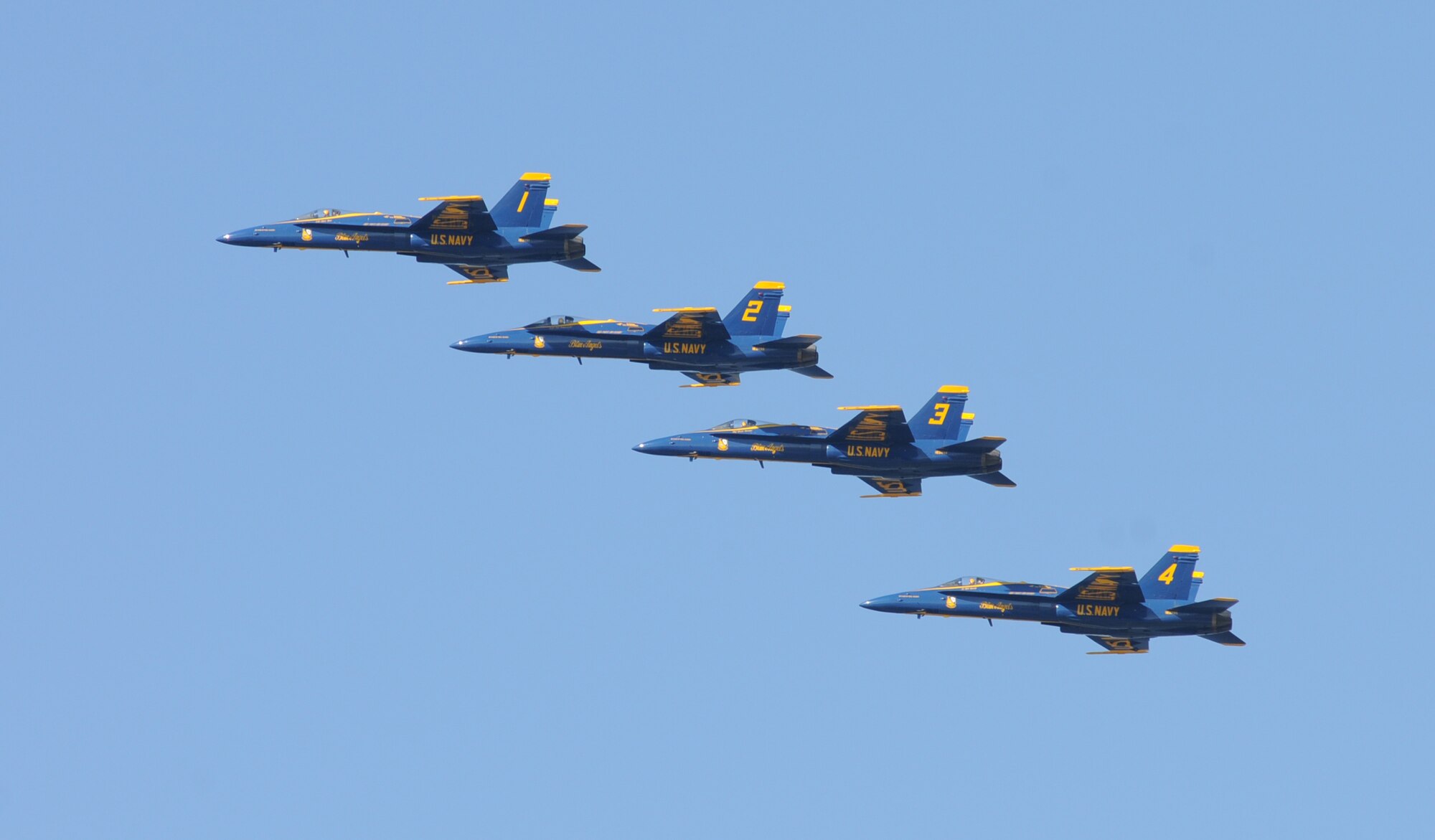 An estimated 160,000 people attended Keesler’s open house and air show, Angels Over the Bay, March 19 and 20. The celebration of Keesler’s 70 years of heritage included the Navy Blue Angels and Army Golden Knights along with many other performers, static displays and vendors. Last year, the Blue Angels performed 68 air shows at 35 U.S. sites in their F/A-18 Hornets for more than 8 million spectators. Since its inception in 1946, the Blue Angels have performed for more than 463 million fans.  (U.S. Air Force photo by Kemberly Groue)