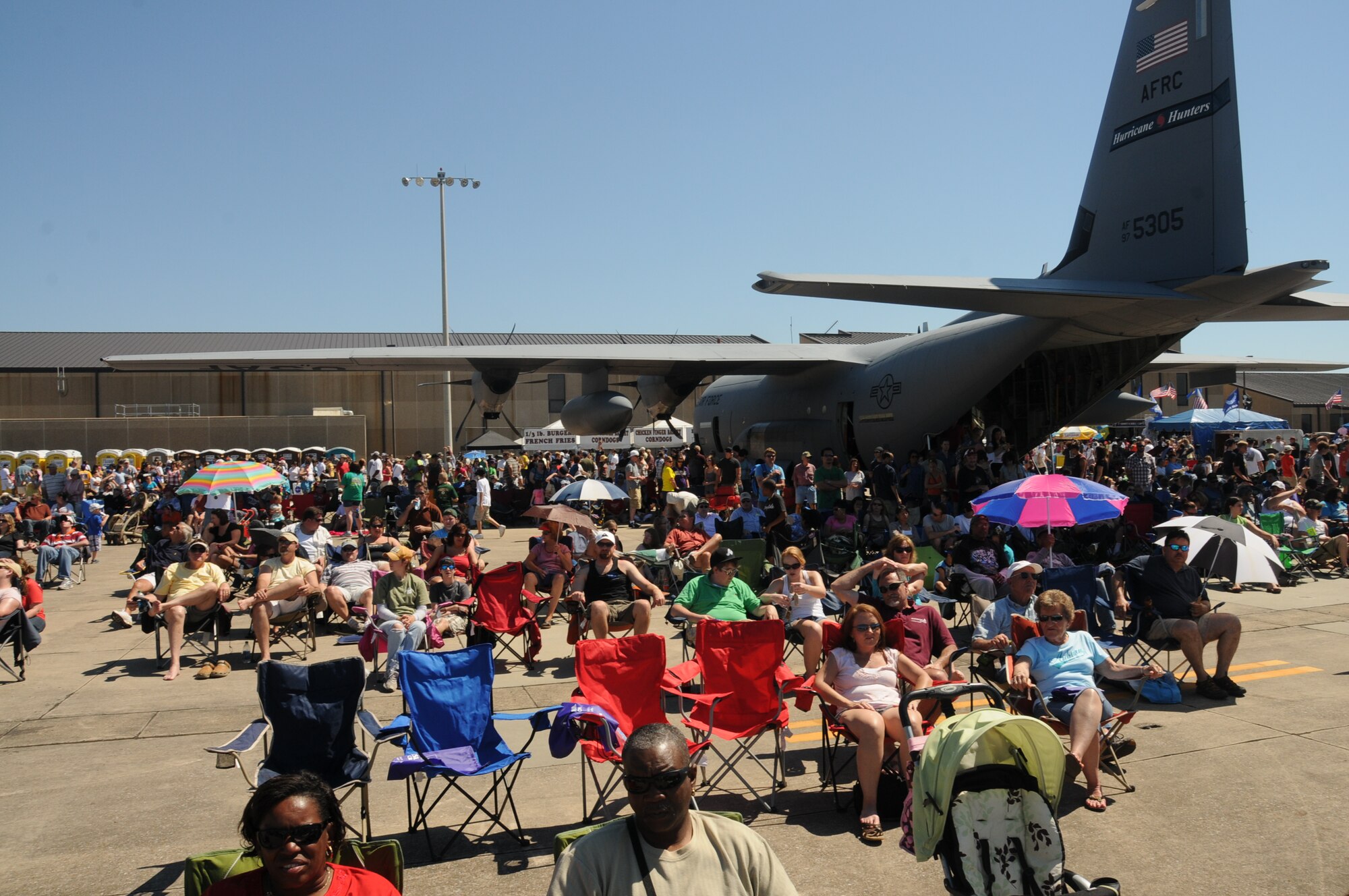 An estimated 160,000 people attended Keesler’s open house and air show, Angels Over the Bay, March 19 and 20. The celebration of Keesler’s 70 years of heritage included the Navy Blue Angels and Army Golden Knights along with many other performers, static displays and vendors. Last year, the Blue Angels performed 68 air shows at 35 U.S. sites in their F/A-18 Hornets for more than 8 million spectators. Since its inception in 1946, the Blue Angels have performed for more than 463 million fans.  (U.S. Air Force photo by Kemberly Groue)
