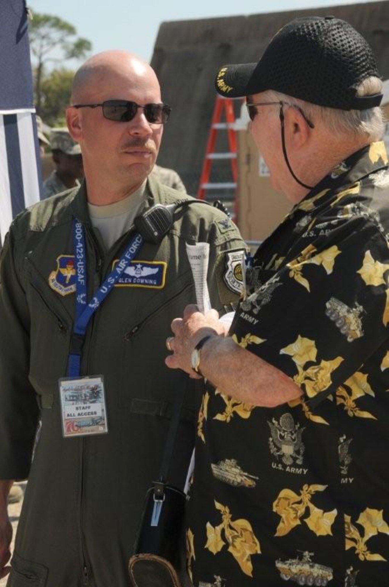 An estimated 160,000 people attended Keesler’s open house and air show, Angels Over the Bay, March 19 and 20. The celebration of Keesler’s 70 years of heritage included the Navy Blue Angels and Army Golden Knights along with many other performers, static displays and vendors. Last year, the Blue Angels performed 68 air shows at 35 U.S. sites in their F/A-18 Hornets for more than 8 million spectators. Since its inception in 1946, the Blue Angels have performed for more than 463 million fans. (Photo by Kemberly Groue)