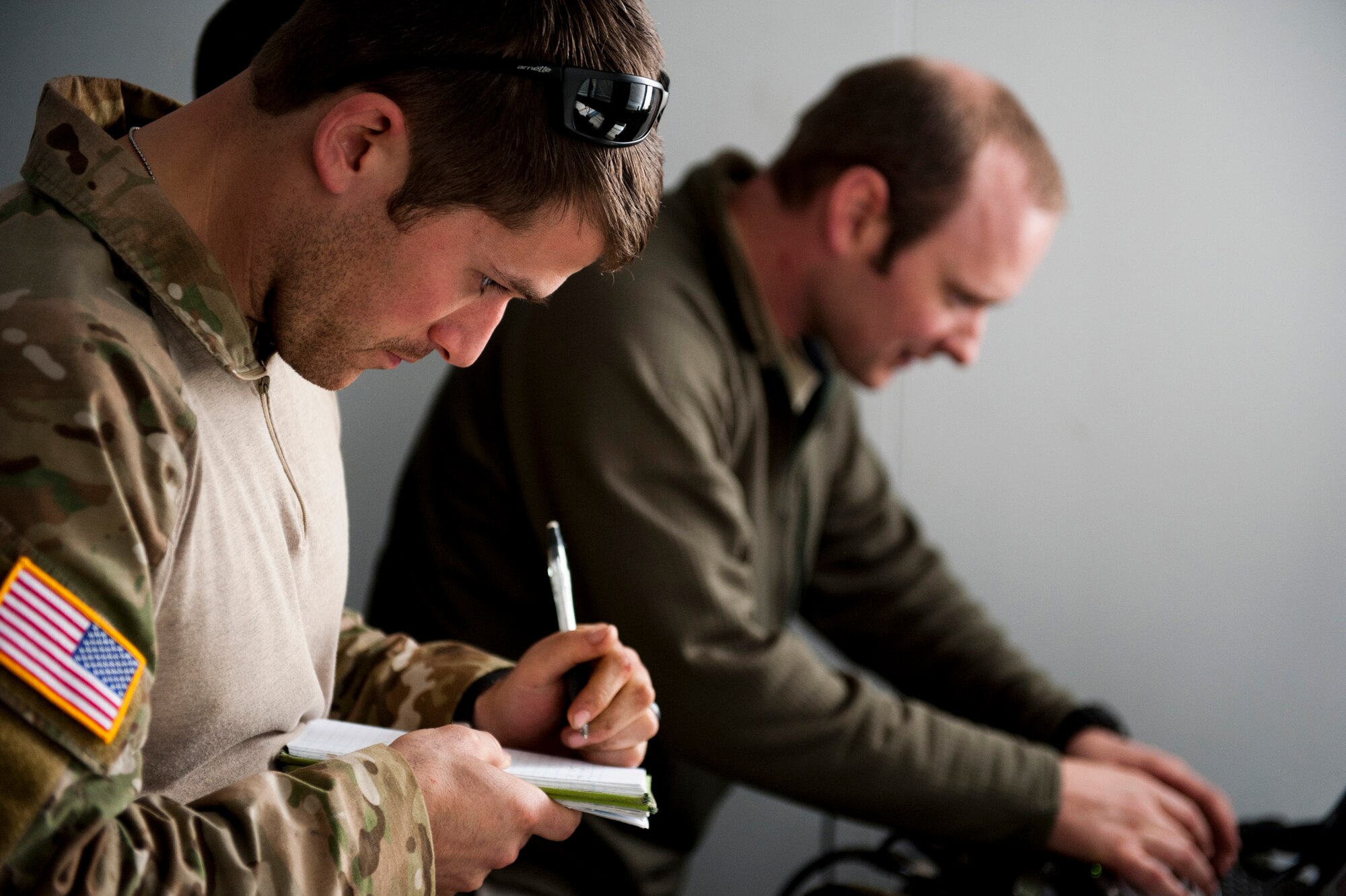 Members of the 353rd Special Operations Group from Kadena Air Base, Japan, manage the communications room at Sendai Airport March 20. The 320th Special Tactics Squadron set up the communications room to maintain contact with other Operation Tomodachi units via conventional computer, radio and defense switched network methods. The 320th STS is supporting U.S. military efforts to provide assistance to Japan following the March 11  earthquake and tsunami. (U.S. Air Force photo/Staff Sgt. Samuel Morse)