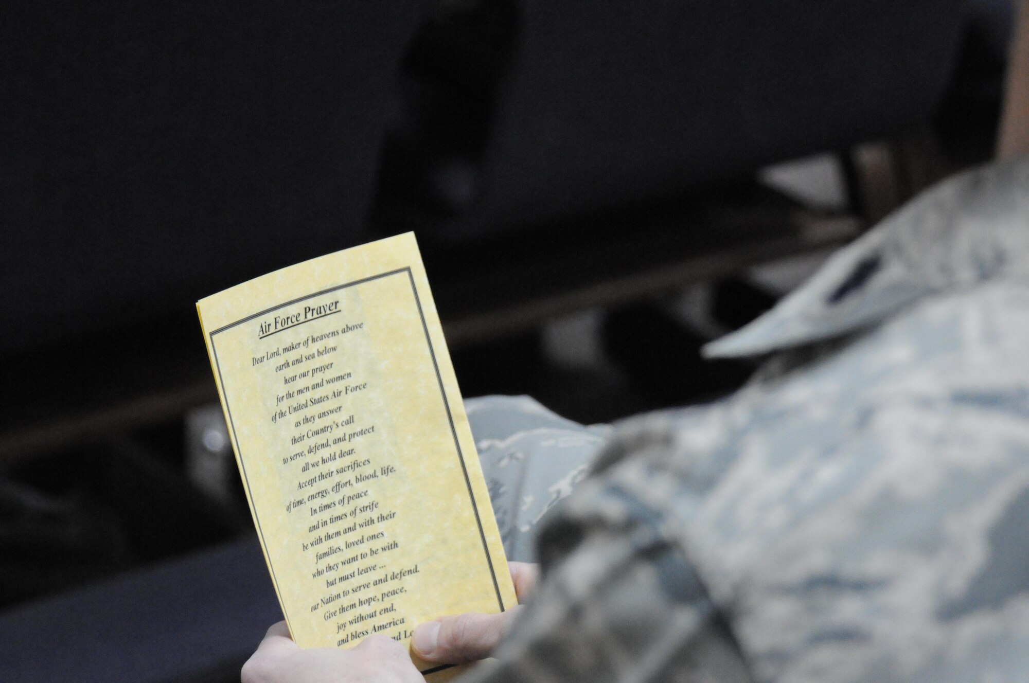 The 386th Air Expeditionary Wing held a memorial service to remember the life of Senior Airman Michael J. Hinkle II, 24, who died from a non-combat related incident March 16. (U.S. Air Force photo by Staff Sgt. Patrice Clarke)