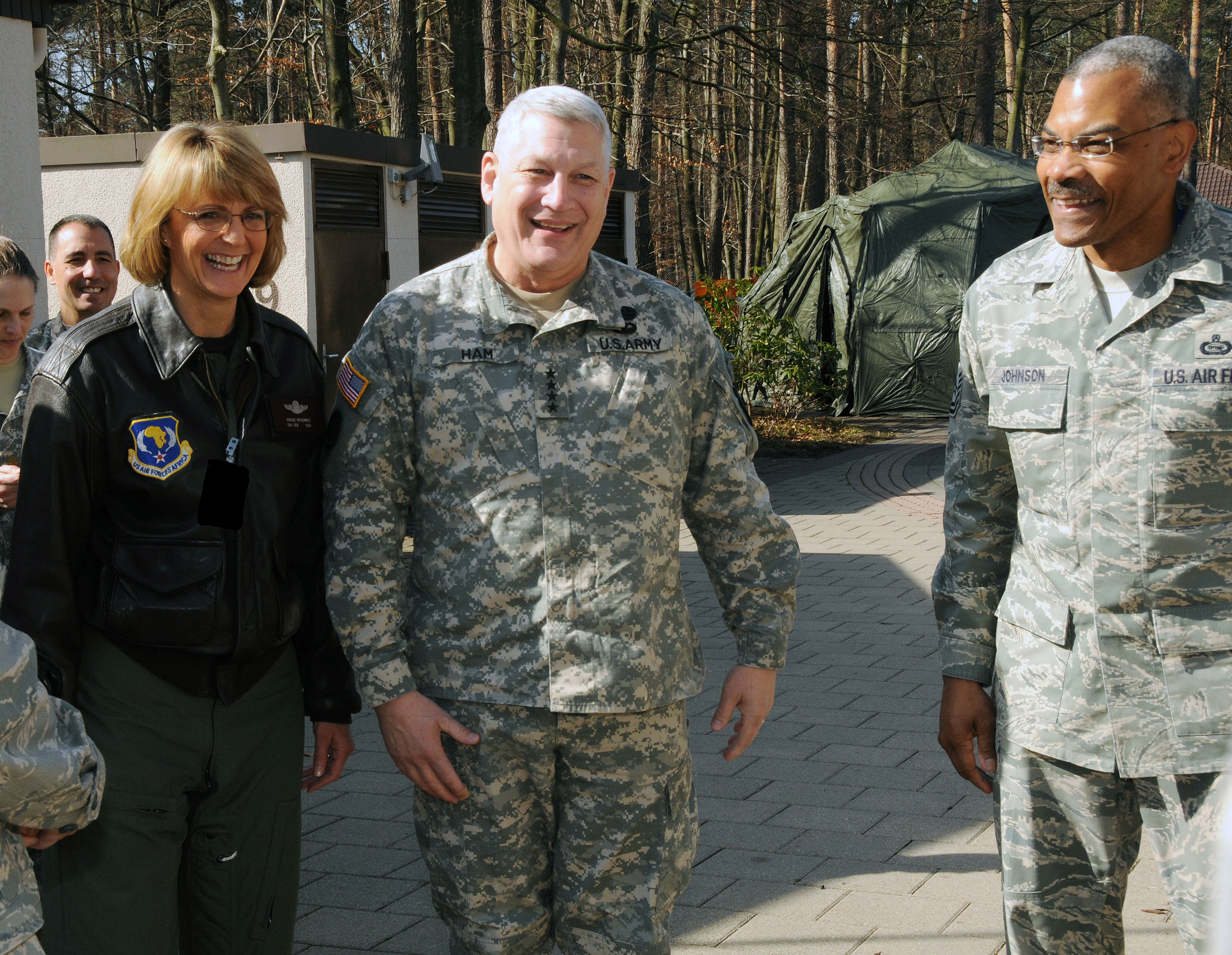 General Ham Visits Ramstein AOC Responsible For Operation Odyssey Dawn 