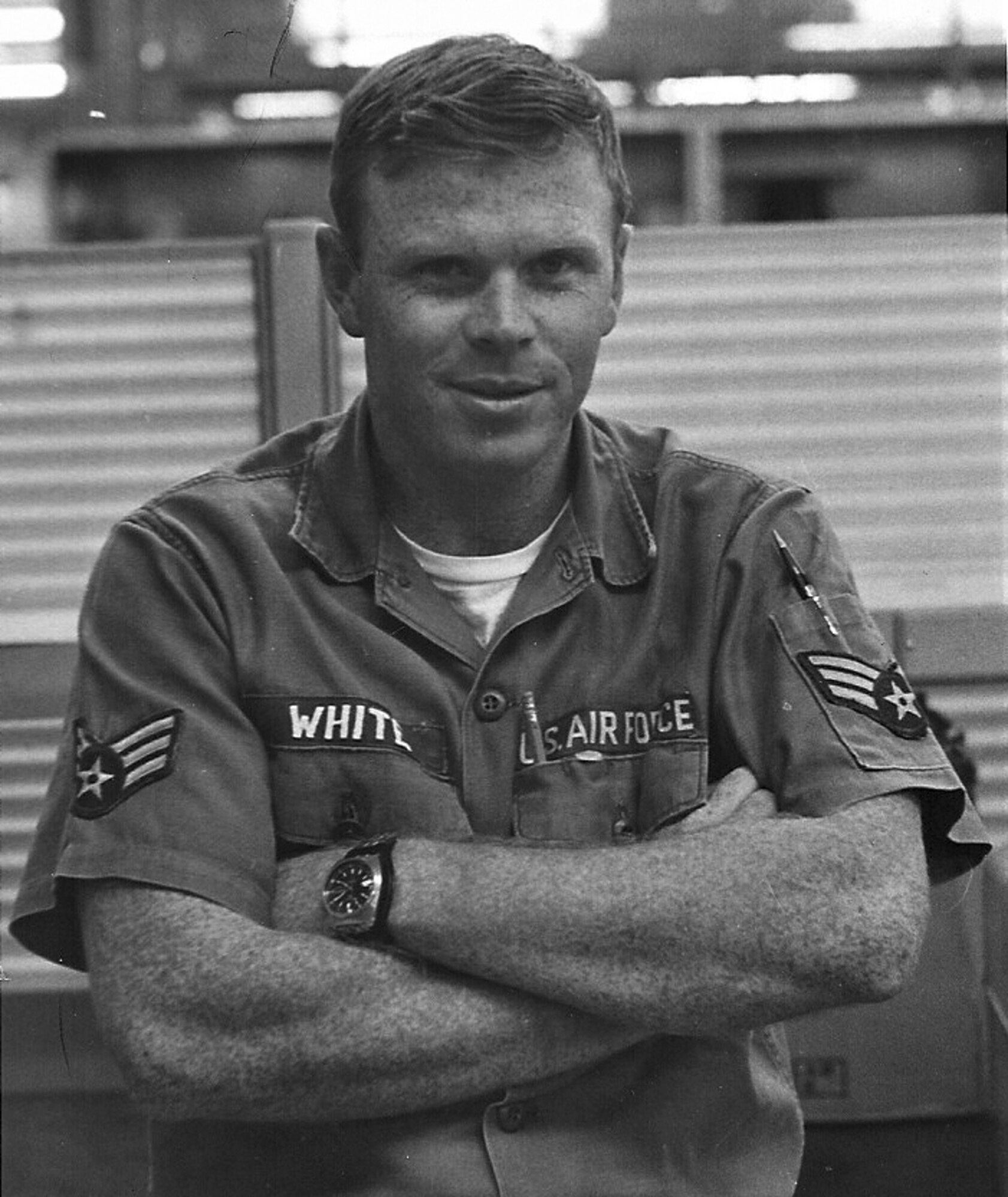 Maj. (ret) Billy White as a buck sergeant at DaNang Air Base, Republic of Vietnam in 1969. (Courtesy photo)