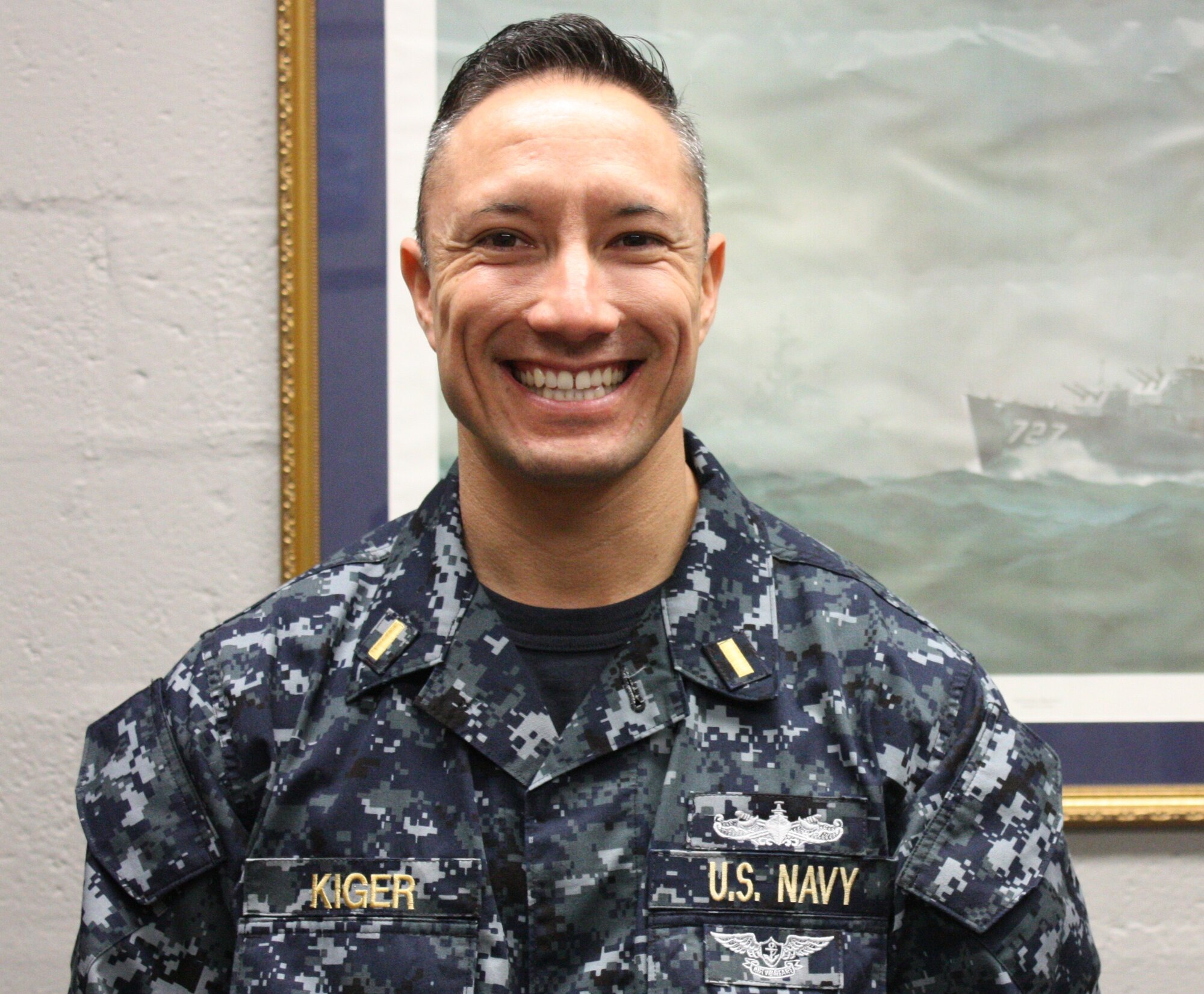 Aerographer’s Mate Chief Petty Officer Denie Kiger was commissioned to the rank of
ensign at the USS Alabama Memorial Park Feb. 25.  (Courtesy photo)