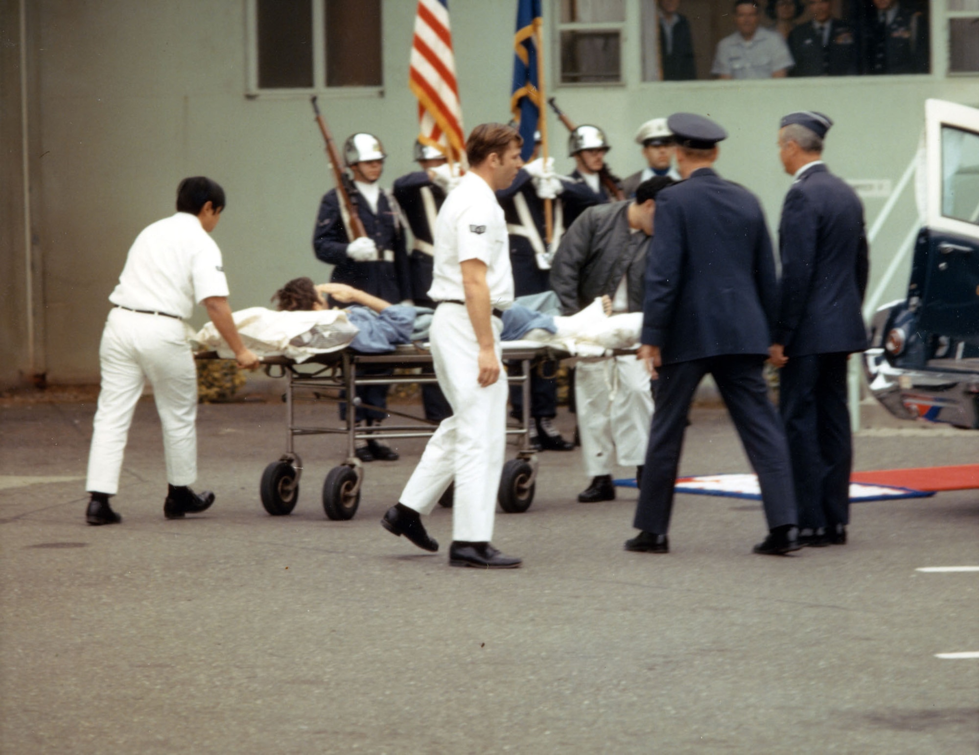 American ex-POW salutes the flag. (U.S. Air Force photo)