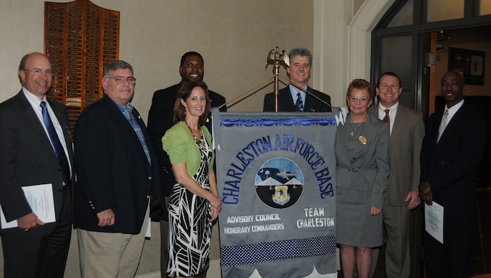 Joint Base Charleston honored the new members of the JB CHS Advisory Council at their Induction Ceremony, March 18 in the Charleston Club. The Advisory Council is composed of former Honorary Commanders who served honorably in their posts and have been invited to continue their service at Joint Base Charleston. The Advisory Council’s mission is to advise current Honorary Commanders as well as support the U.S. military, Joint Base Charleston, the base’s mission and its people. (U.S. Air Force photo/ Christian Navitsky)