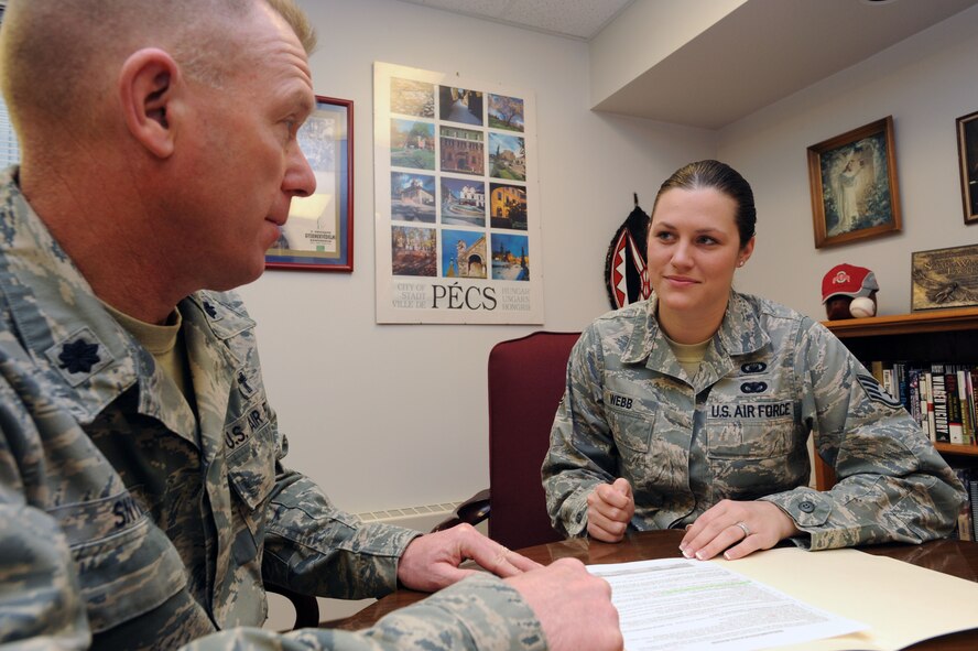 Staff Sgt. Nikki Webb, 319th Air Base Wing Chaplain Assistant, is the Warrior of the Week for March 24 through 31. Warrior of the Week recognizes everyday Airmen performing their every day jobs. (U.S. Air Force photo by Airman 1st Class Amber Bennett) 