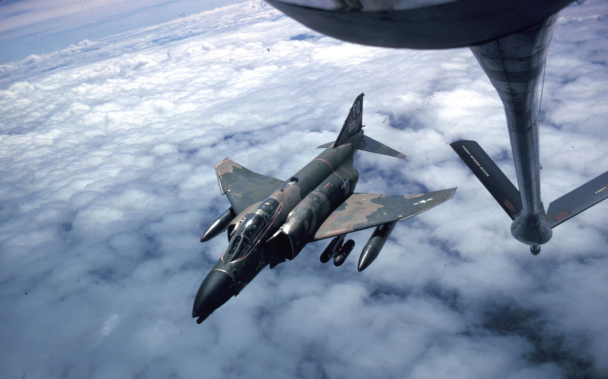 Aerial refueling permitted tactical aircraft to operate in the northern part of North Vietnam. (U.S. Air Force photo)