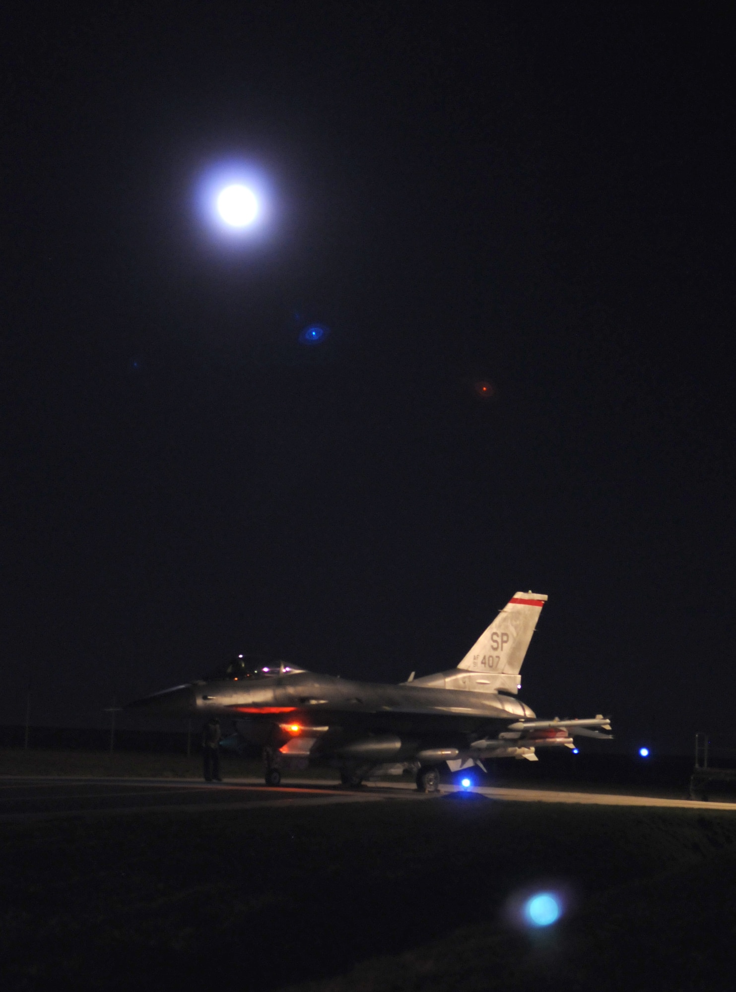 SPANGDAHLEM AIR BASE, Germany – An F-16 Fighting Falcon from the 480th Fighter Squadron prepares for take-off from Spangdahlem Air Base in support of Operation Odyssey Dawn March 19. Joint Task Force Odyssey Dawn is the U.S. Africa Command task force established to provide operational and tactical command and control of U.S. military forces supporting the international response to the unrest in Libya and enforcement of United Nations Security Council Resolution (UNSCR) 1973. UNSCR 1973 authorizes all necessary measures to protect civilians in Libya under threat of attack by Qadhafi regime forces.  JTF Odyssey Dawn is commanded by U.S. Navy Admiral Samuel J. Locklear, III. (U.S. Air Force photo/Senior Airman Nathanael Callon)