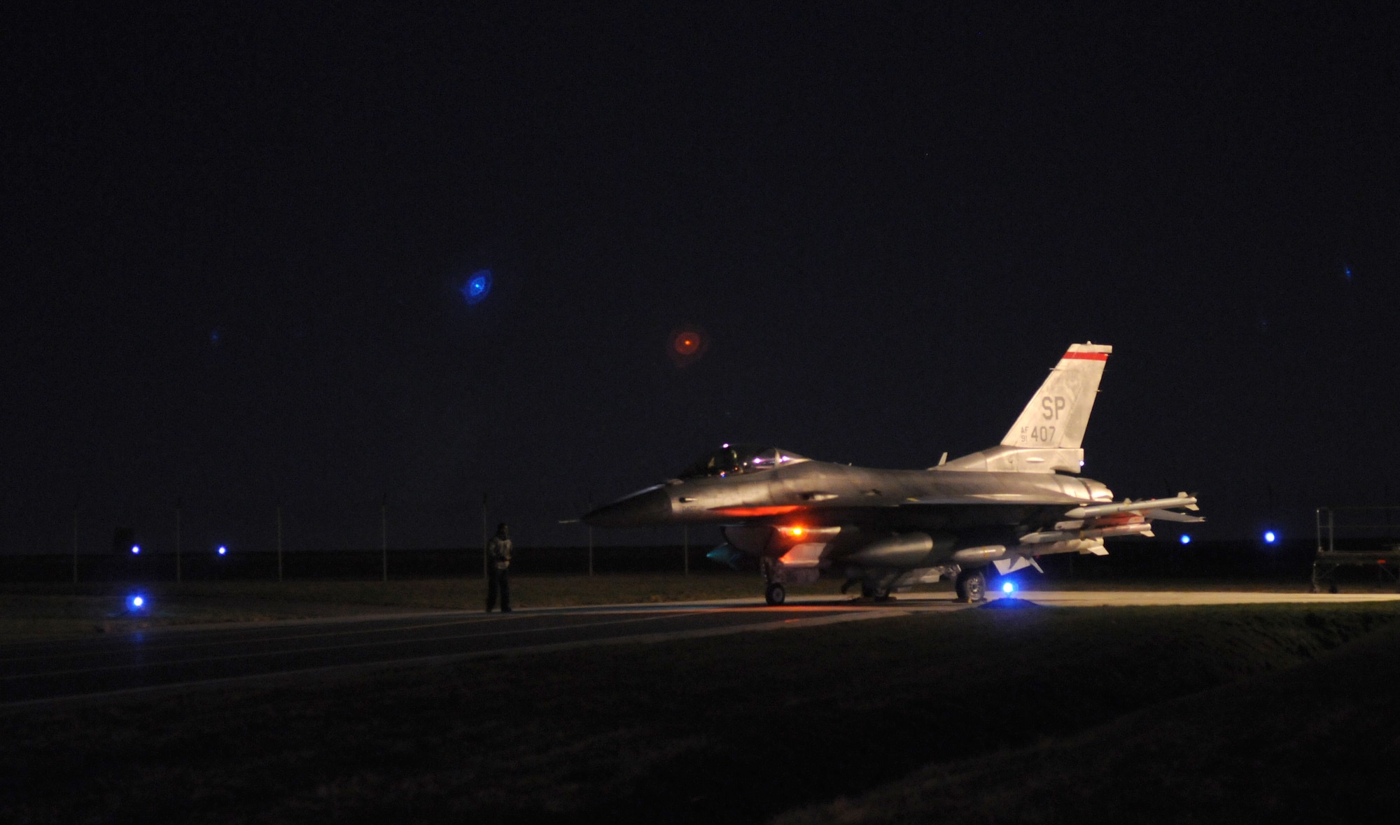 SPANGDAHLEM AIR BASE, Germany – An F-16 Fighting Falcon from the 480th Fighter Squadron prepares for take-off from Spangdahlem Air Base in support of Operation Odyssey Dawn March 19. Joint Task Force Odyssey Dawn is the U.S. Africa Command task force established to provide operational and tactical command and control of U.S. military forces supporting the international response to the unrest in Libya and enforcement of United Nations Security Council Resolution (UNSCR) 1973. UNSCR 1973 authorizes all necessary measures to protect civilians in Libya under threat of attack by Qadhafi regime forces.  JTF Odyssey Dawn is commanded by U.S. Navy Admiral Samuel J. Locklear, III. (U.S. Air Force photo/Senior Airman Nathanael Callon)