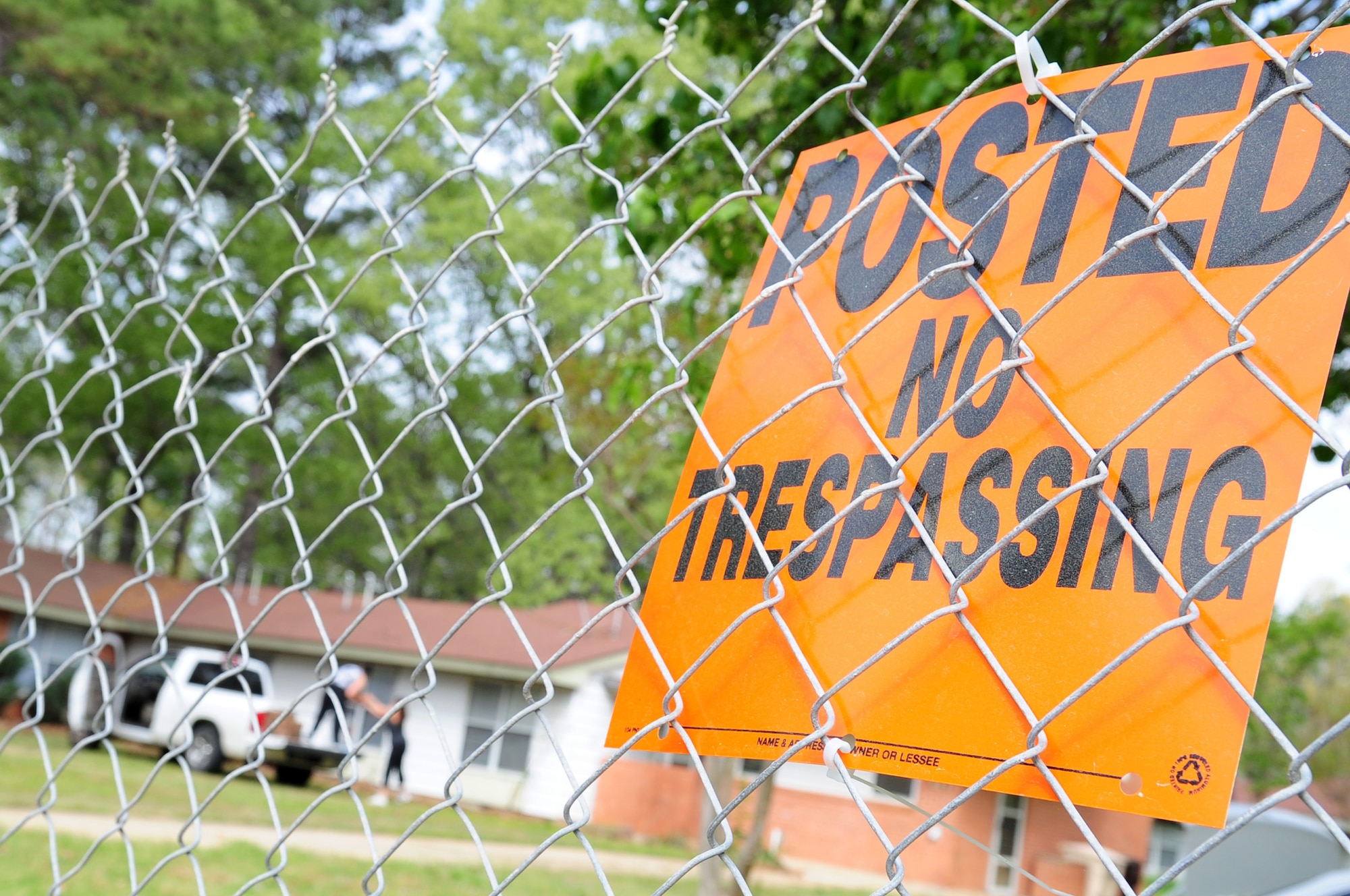Airmen and their families were given access to the sealed-off Capehart Housing Area to remove lawn items from properties prior to home demolition at Barksdale Air Force Base, La., March 25. The one-day landscaping material giveaway was open to anyone to take yard items. (U.S. Air Force photo/Senior Airman Joanna M. Kresge)