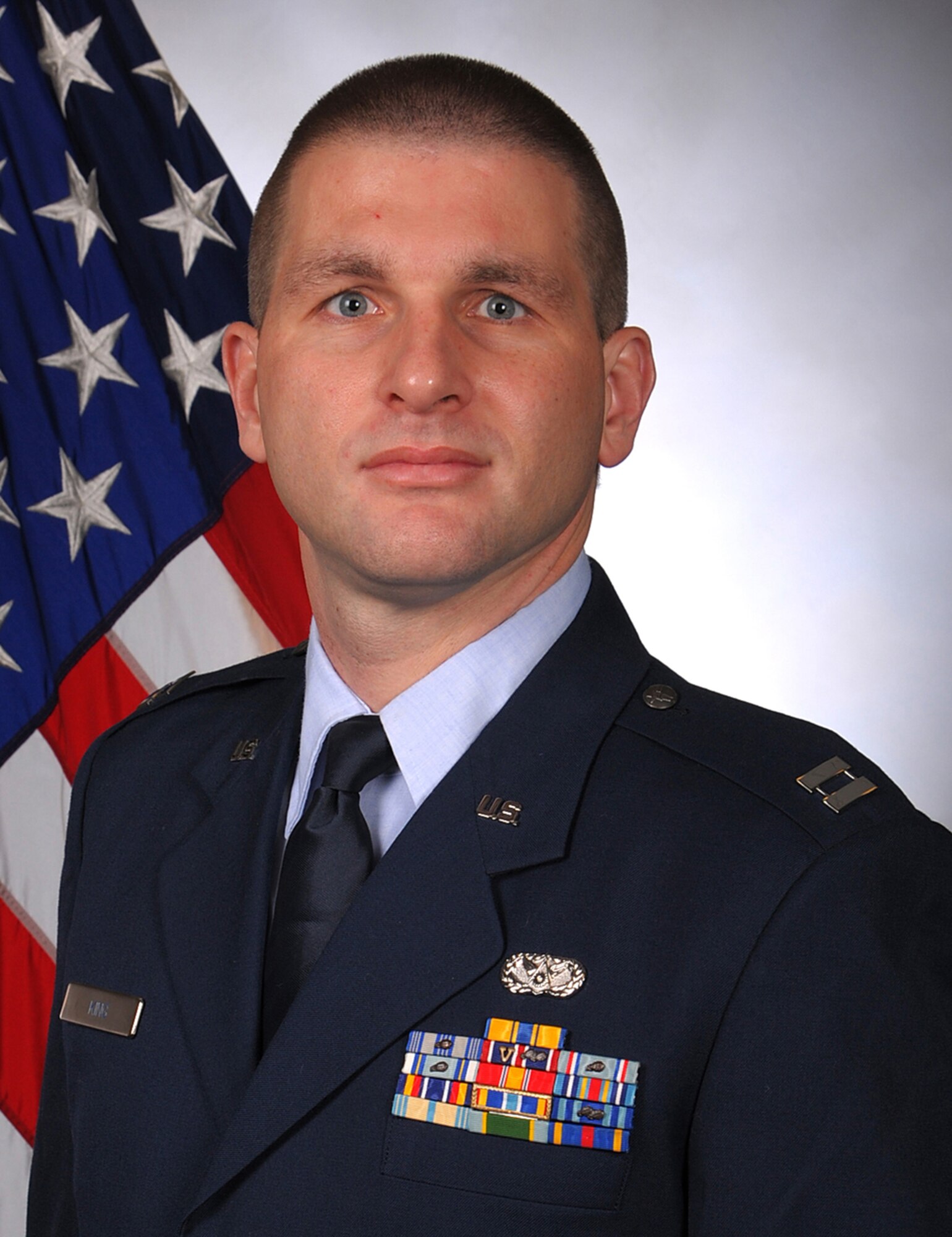 Capt. Barney King II from Headquarters Air Force Reserve Command, Robins Air Force Base, Ga., is the base's company grade officer of the year for 2010. (U.S. Air Force photo)