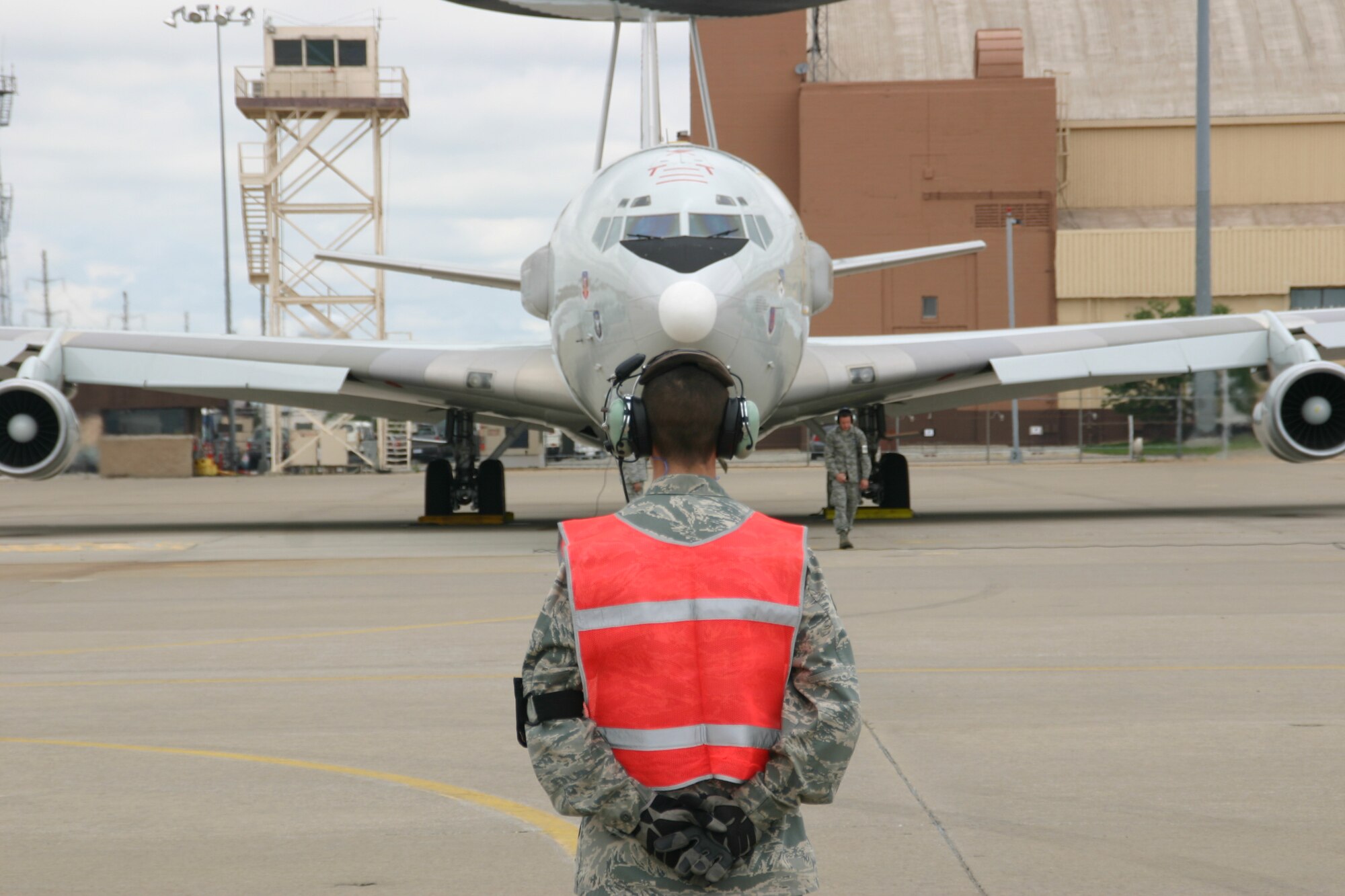 Members of the 552nd Air Control Wing deployed on March 21 to an undisclosed forward operating location in support of Operation Odyssey Dawn, including personnel from a mix of operations, maintenance and support fields. The operation is being conducted under the authority of United Nations Security Council Resolution 1973 to help protect Libyan citizens. The Airmen from the 552nd ACW are part of a larger international force carrying out the mission. (Air Force photo by Ken LaFayette)
