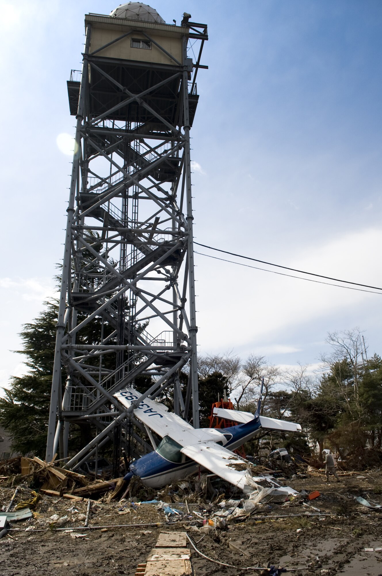 SENDAI AIRPORT, Japan -- The devastation can still be seen around Sendai Airport after more than two weeks after the 9.0 magnitude earthquake and tsunami ravaged the region.  (U.S. Air Force photo by/Master Sgt. Jeromy K. Cross)