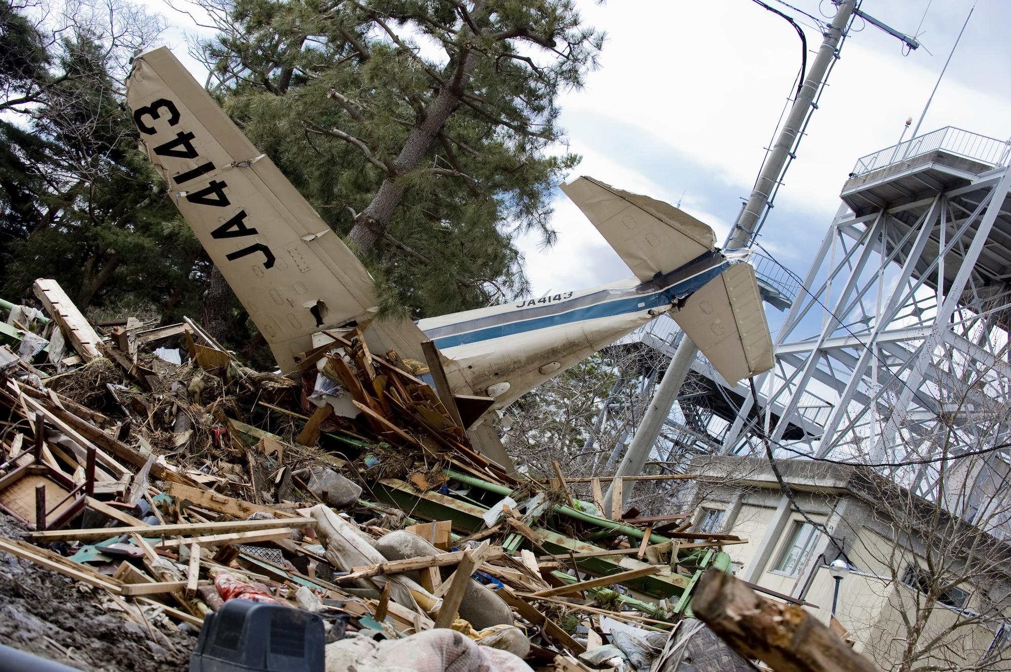 SENDAI AIRPORT, Japan -- The devastation can still be seen around Sendai Airport after more than two weeks after the 9.0 magnitude earthquake and tsunami ravaged the region.  (U.S. Air Force photo by/Master Sgt. Jeromy K. Cross)