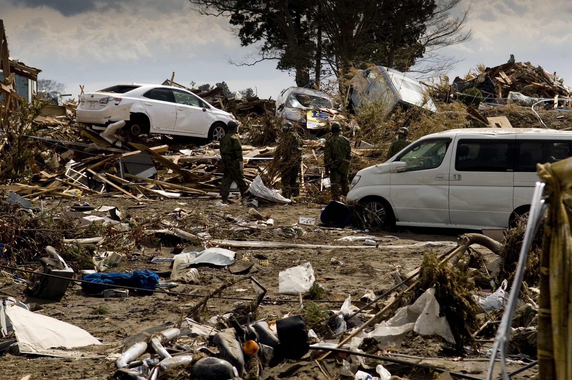 SENDAI AIRPORT, Japan -- The devastation can still be seen around Sendai Airport after more than two weeks after the 9.0 magnitude earthquake and tsunami ravaged the region.  (U.S. Air Force photo by/Master Sgt. Jeromy K. Cross)

