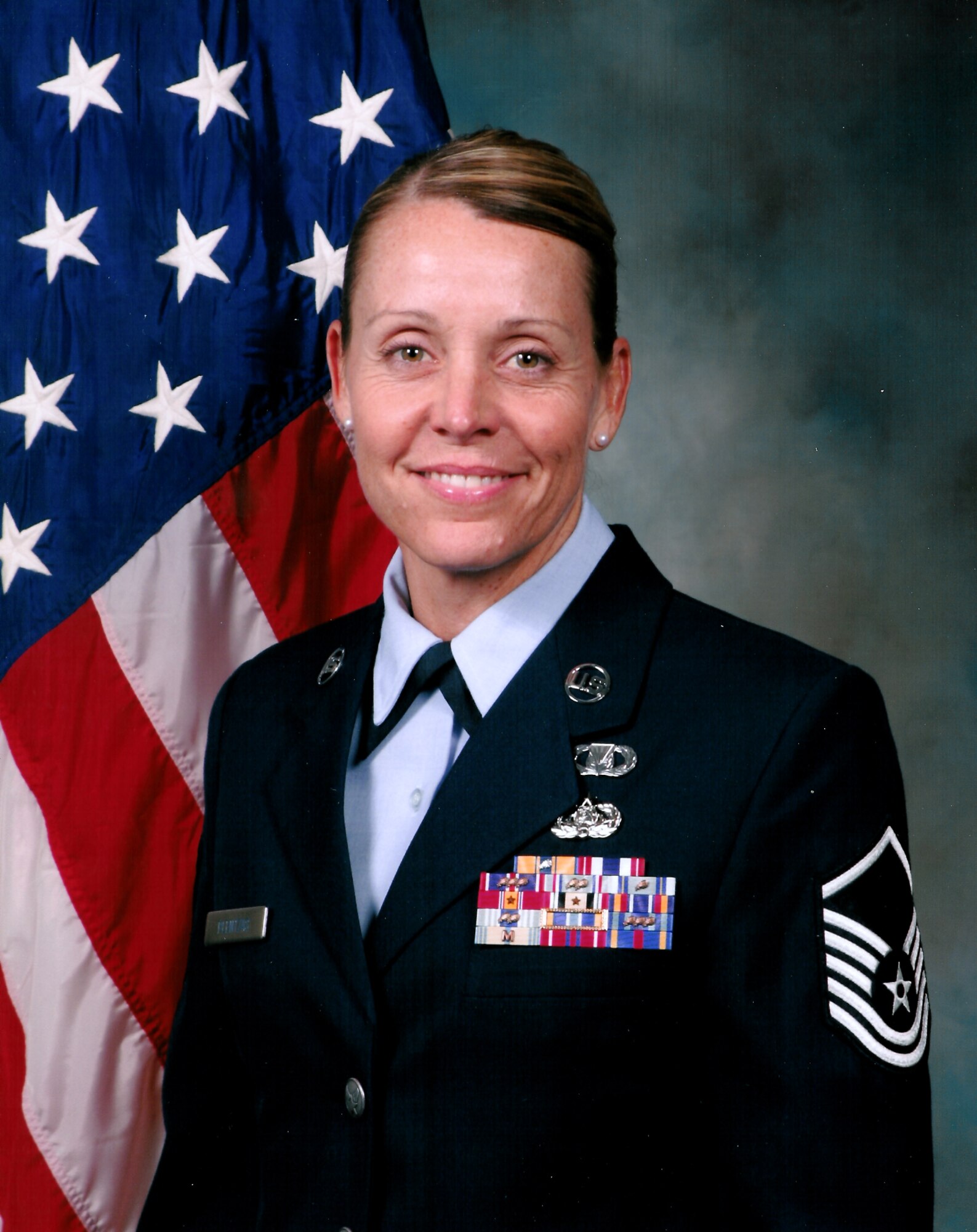 MSgt Sandra Plentzas,944th Fighter Wing chaplain assistant, was recently awarded the John Levitow Award following graduation from Senior NCO Academy March 11. (Courtesy photo)
