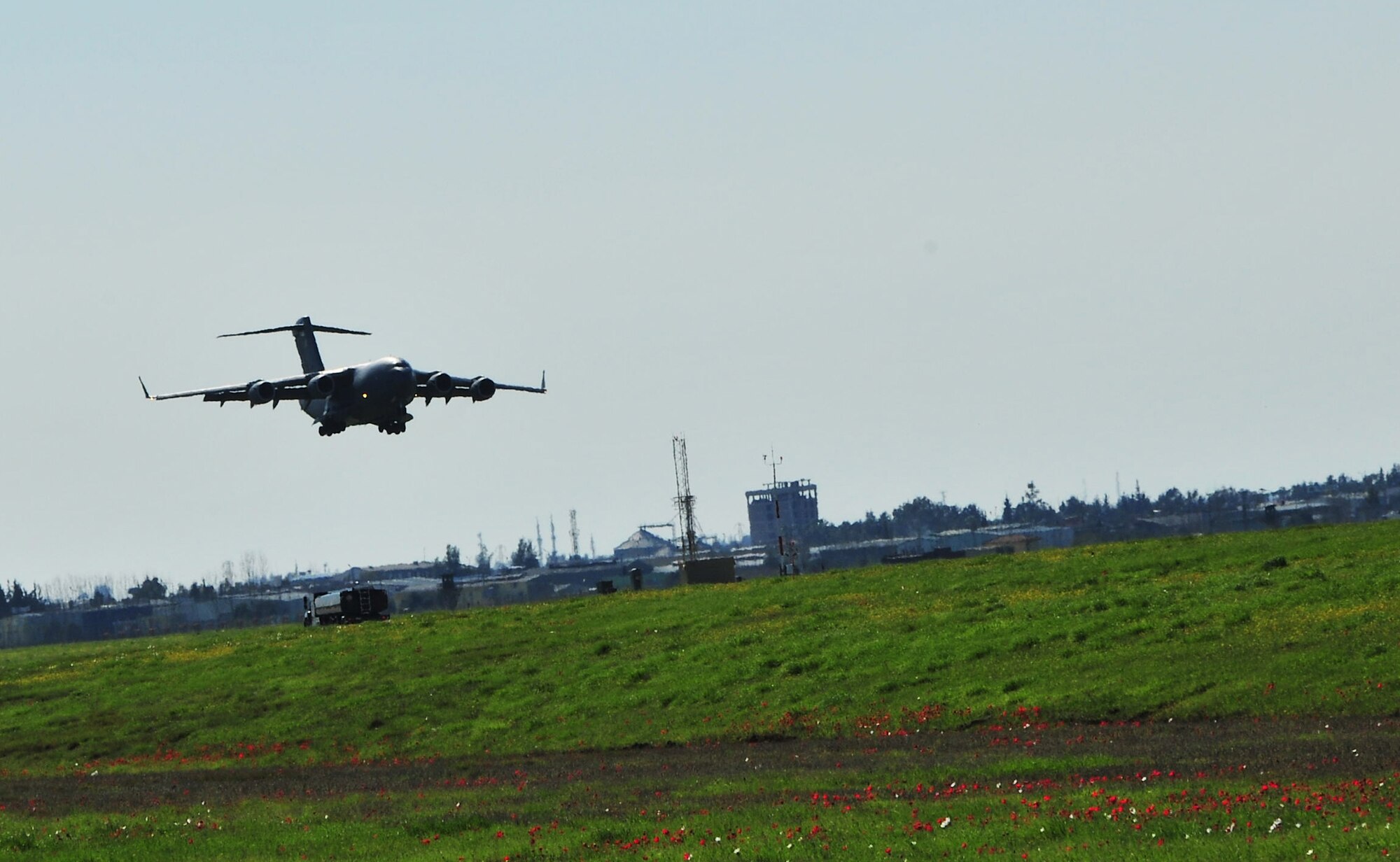 A Qatari C-17 Globemaster III lands at Incirlik Air Base, Turkey, to refuel in support of Operation Odyssey Dawn March 25, 2011. Joint Task Force Odyssey Dawn is the U.S. Africa Command task force established to provide operational and tactical command and control of U.S. military forces supporting the international response to the unrest in Libya and enforcement of United Nations Security Council Resolution 1973. UNSCR 1973 authorized all necessary measures to protect civilians in Libya under threat of attack by Qadhafi regime forces. JTF Odyssey Dawn is commanded by U.S. Navy Admiral Samuel J. Locklear, III. (U.S. Air Force photo by Staff Sgt. Alexandre Montes)