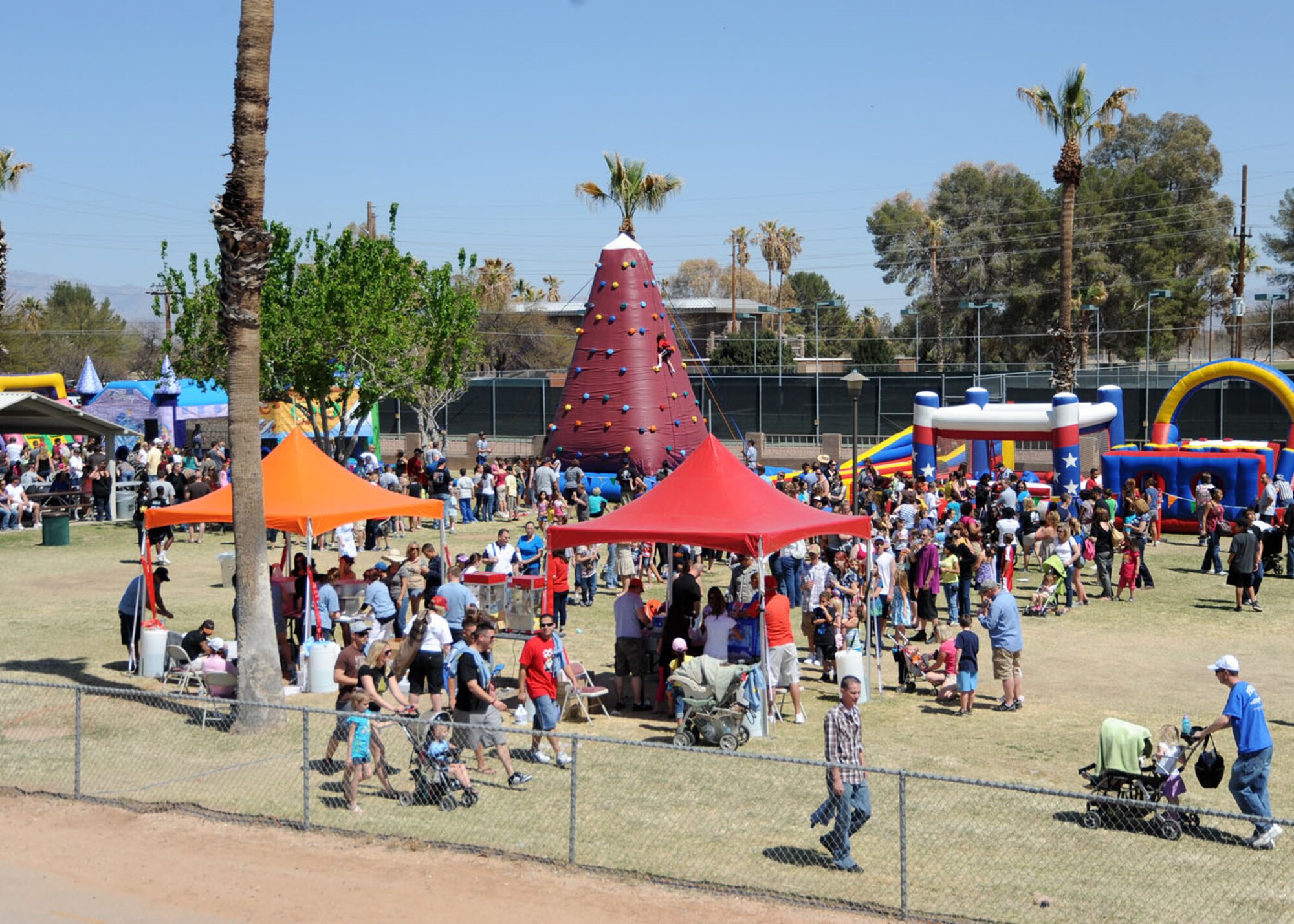 DAVIS-MONTHAN AIR FORCE BASE, Ariz. - Members of the Davis-Monthan community enjoy the annual DM-50 picnic here Mar 26. This is a Tucson event that shows its appreciation to the men and women of the 355th Fighter Wing and its tenant units.(U.S. Air Force photo/Tech. Sgt. Christopher Campbell)