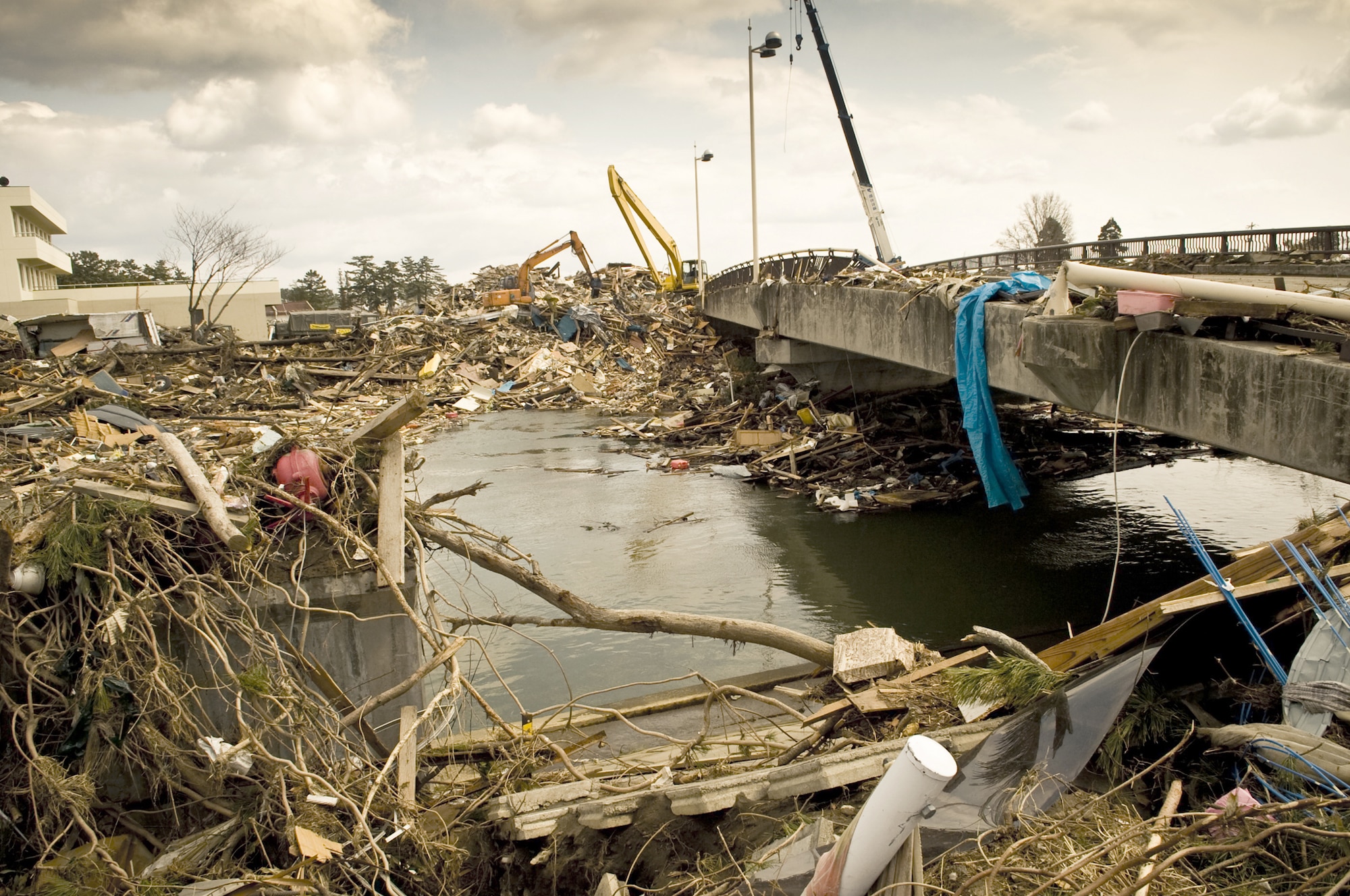 The devastation can still be seen March 26, 2011, around Sendai Airport, Japan, more than two weeks after an earthquake and tsunami ravaged the region. (U.S. Air Force photo/Master Sgt. Jeromy K. Cross)