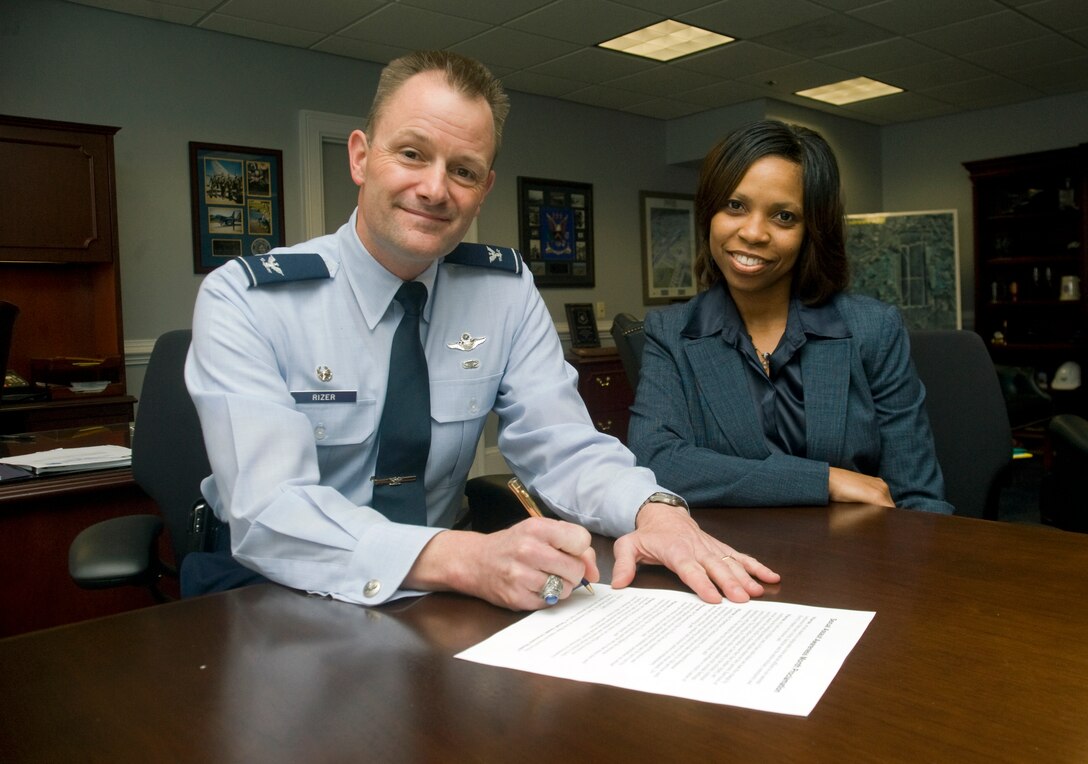 Joint Base Andrews commander signs SAAM proclamation