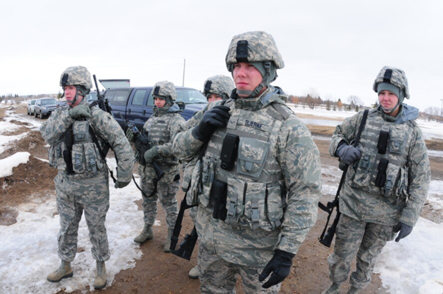 MINOT AIR FORCE BASE, N.D. -- The 219th Security Forces Squadron, which is stationed at the Minot Air Force Base, received the distinction of 2010 Air National Guard Security Forces Squadron of the Year. That places the unit as the best out of 86 such squadrons in the United States. (U.S. Air Force photo/Senior Master Sgt. David H. Lipp)

