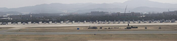 Twenty-four Marine Aircraft Group 12 F/A-18s from Marine All Weather Fighter Attack Squadron 242 and Marine Fighter Attack Squadron 314 safely landed here March 30 to bring their portion of exercise Foal Eagle 2011 to a close. Col. Stephen G. Nitzschke, MAG-12 commanding officer, referenced this moment as one of the most significant to him during his command of MAG-12 because it serves as testament to The Ready Group’s abilities. Nitzschke is scheduled to be succeeded by Col. Christopher J. Mahoney as the MAG-12 commanding officer during a change-of-command ceremony today.