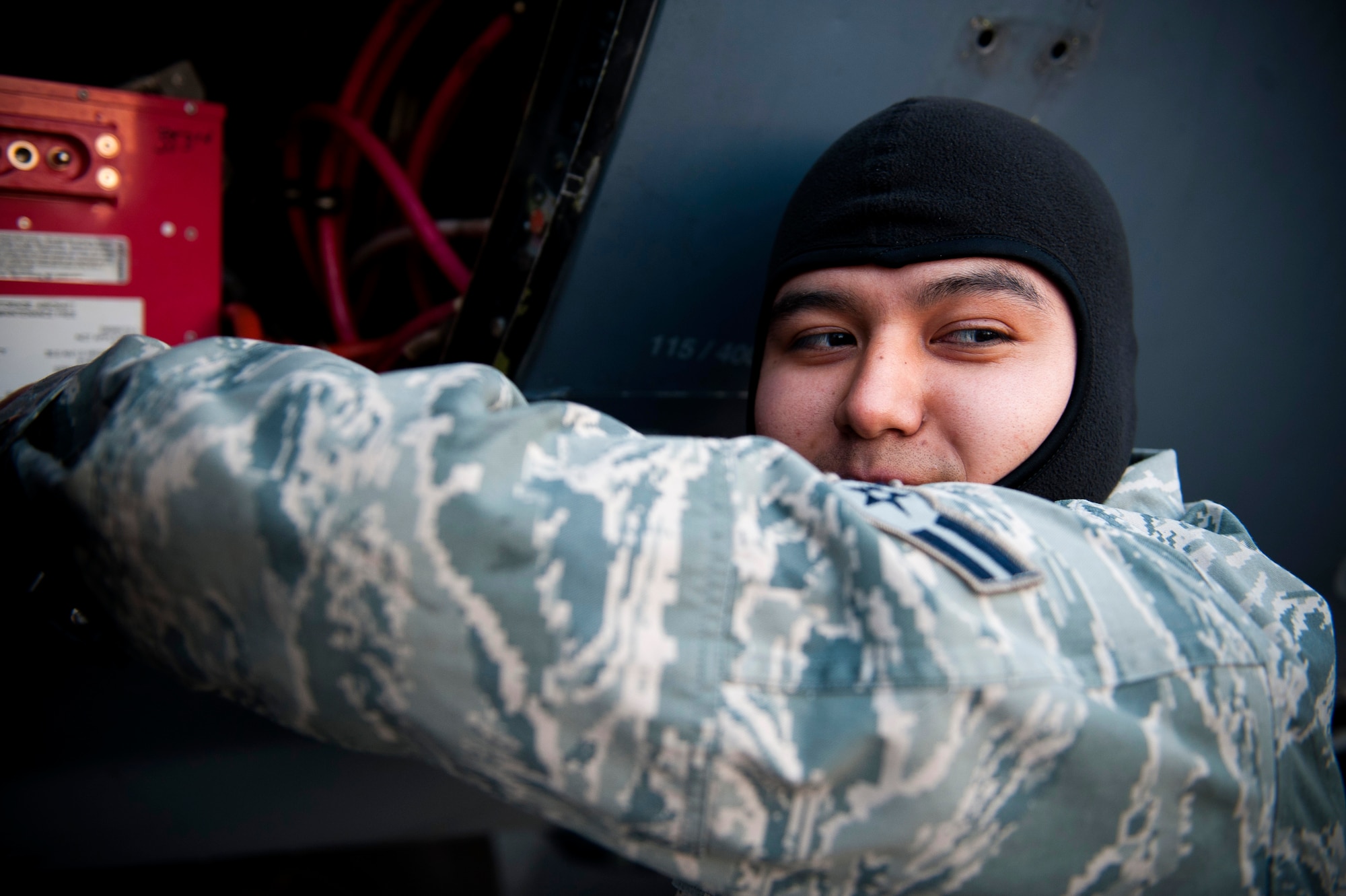 YOKOTA AIR BASE, Japan -- Airman 1st Class Cesar Cantu, 353rd Special Operations Maintenance Squadron instrument flight controls specialist, performs routine maintenance on an MC-130P Combat Shadow here March 31. As part of Operation Tomodachi, the U.S. military has humanitarian assistance capabilities positioned in the affected region that are supporting emergency relief efforts and trying to minimize human suffereing. U.S. military assests include a wide range of equipment and air, sea and ground capabilities and expertise. (U.S. Air Force photo/Staff Sgt. Chad C. Strohmeyer)
