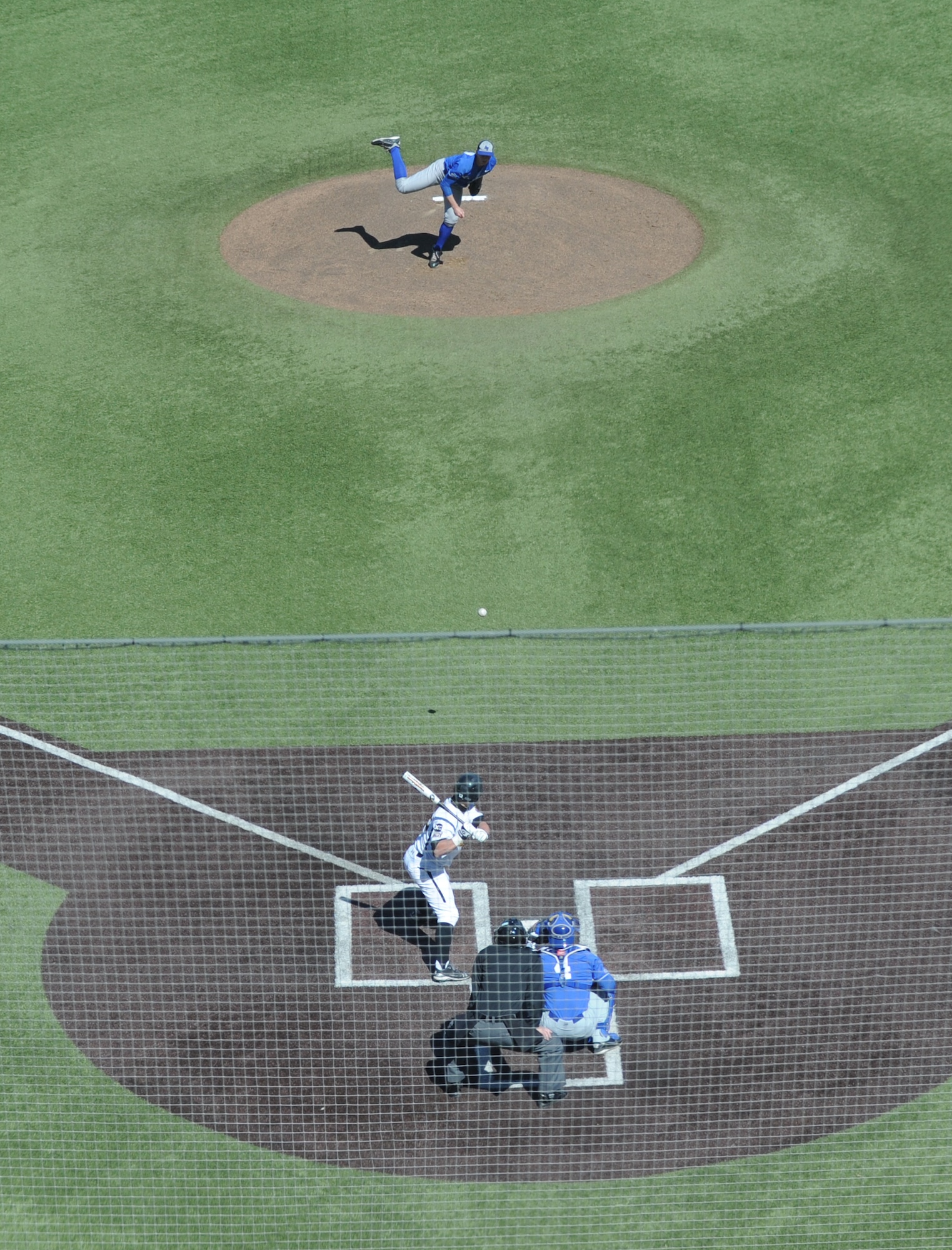 U.S. Air Force Academy Falcons play baseball against the Wichita State University Shockers at Eck Stadium March 23, 2011, Wichita, Kan. The USAFA Falcons played and lost two games against the WSU Shockers. The losses dropped the Falcons to 11-12 for the season. (U.S. Air Force photo/Airman 1st Class Katrina M. Brisbin)