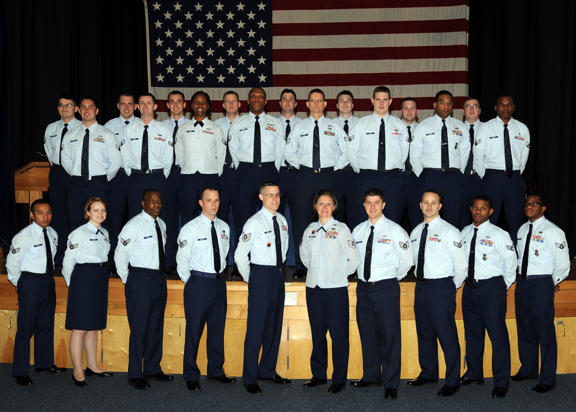 Congratulations to the following Airmen who graduated here, March 24, 2011,  from the Chief Master Sergeant Barnes Airmen Leadership School. (U.S. Air Force photo/Airman 1st Class Katrina M. Brisbin)