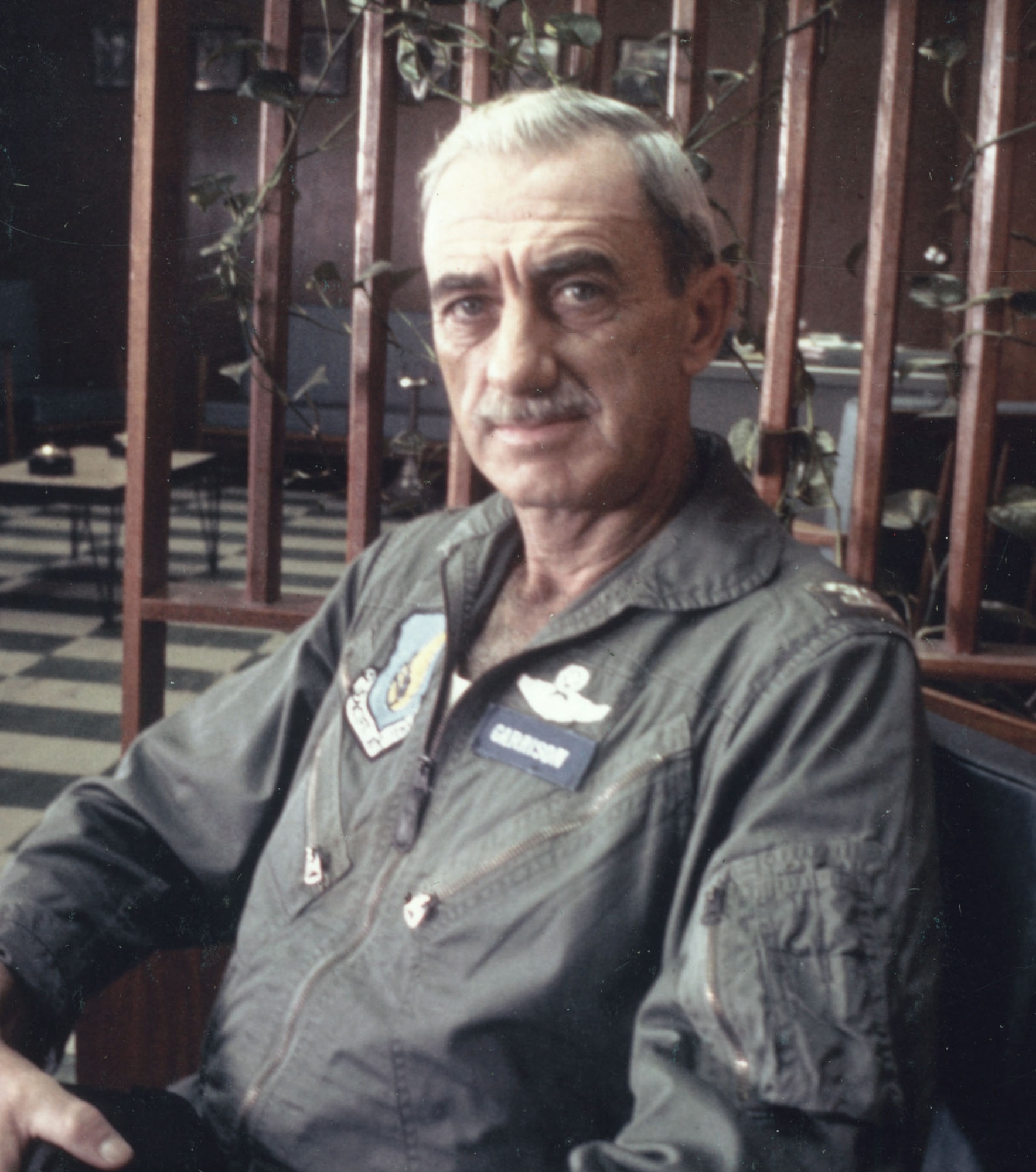 Col. Vermont Garrison was the 8th Tactical Fighter Wing's able and highly-experienced vice commander. Nicknamed “Pappy,” he was an ace in World War II and a double ace in the Korean War. Robin Olds described Garrison as “a wise old sage.” (U.S. Air Force photo)