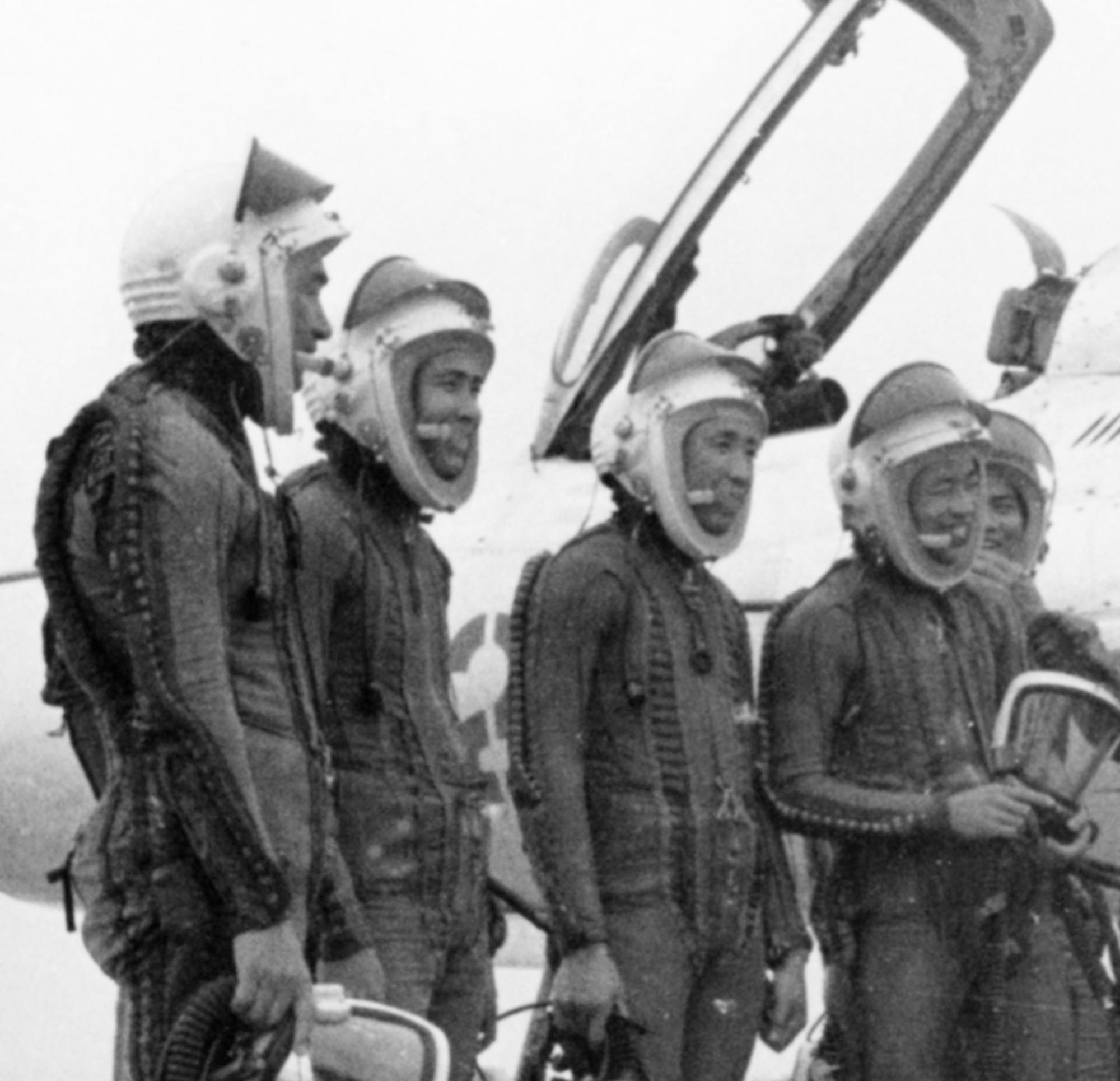 This Soviet-made, high-altitude helmet was worn by some North Vietnamese MiG-21 pilots during the last two years of the Southeast Asia War. (U.S. Air Force photo)