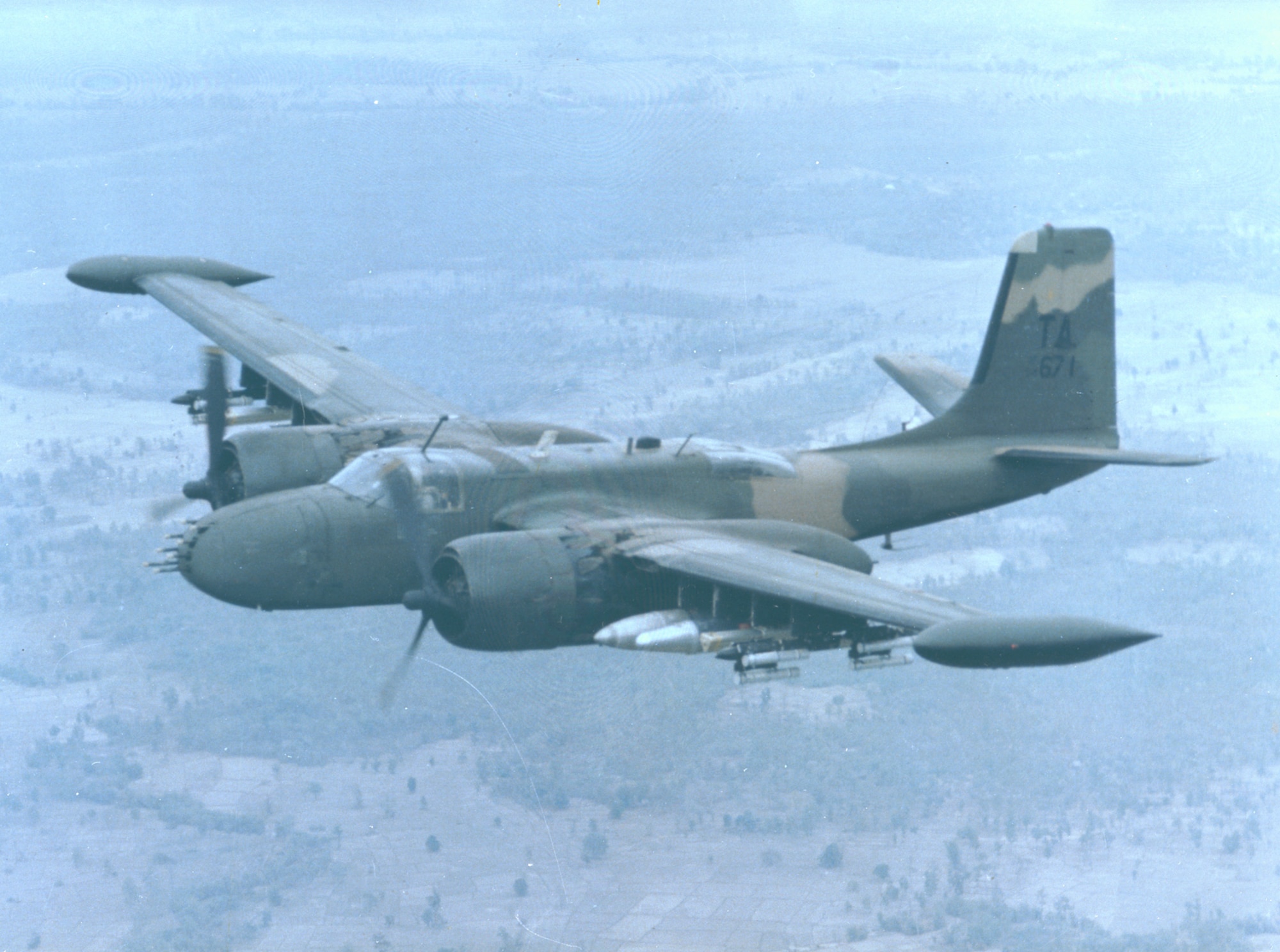 In Laos, older, slower aircraft like this B-26K proved more effective than fast, modern jets. (U.S. Air Force photo).