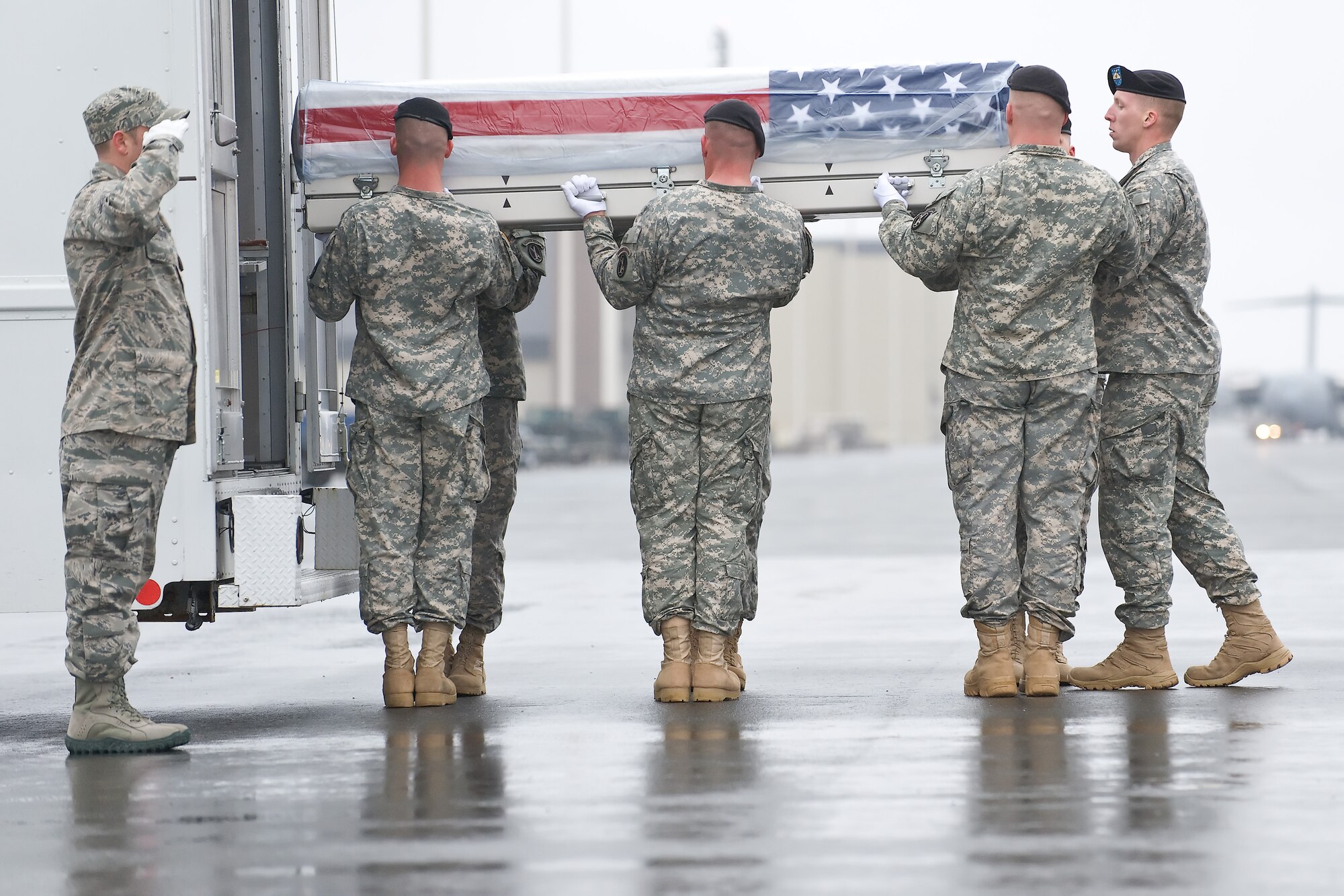 Army Spc. Jameson L. Lindskog honored in dignified transfer March 31