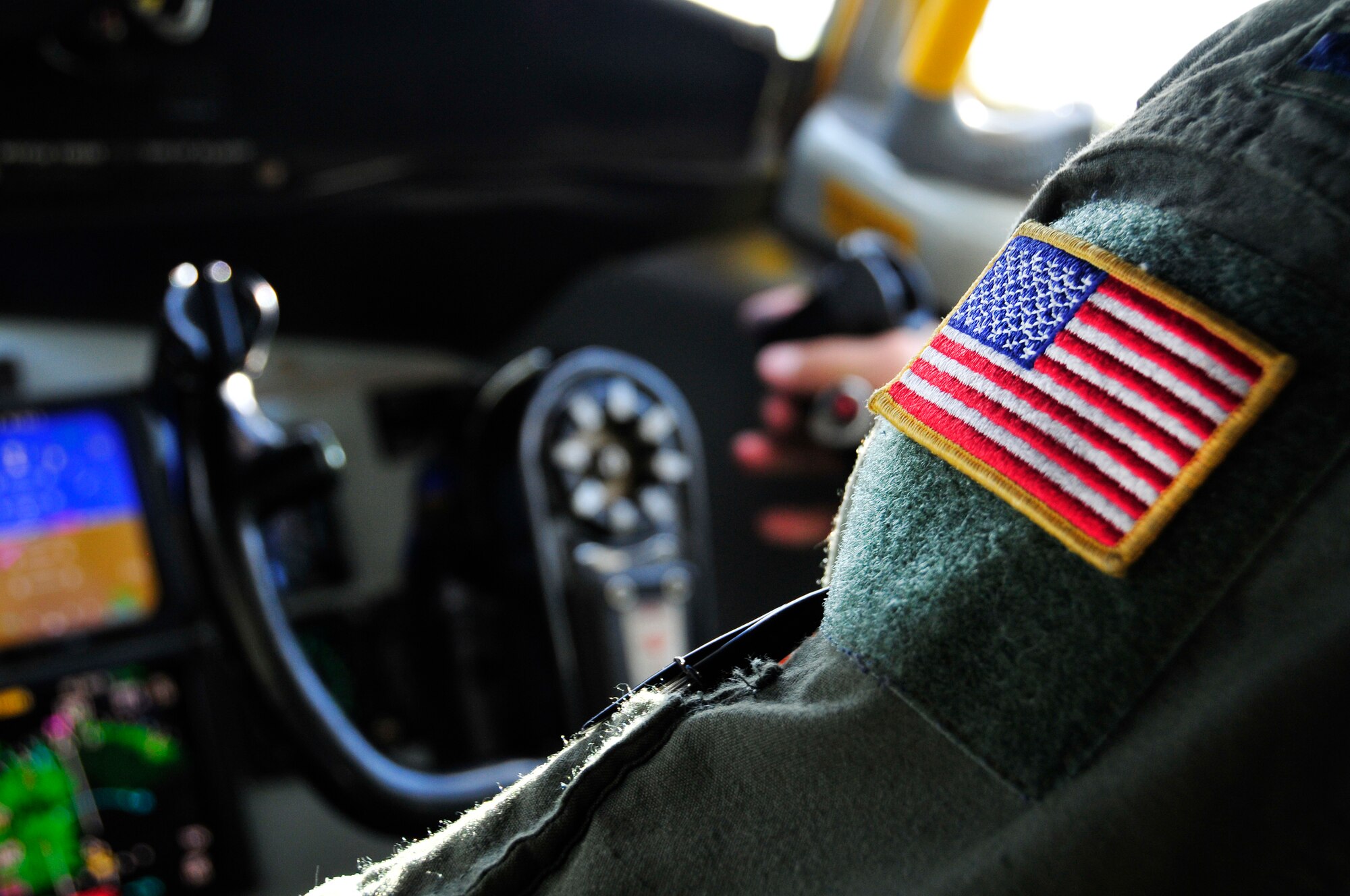 1st Lt. Shane Malkin pilots a KC-135 Stratotanker over the Joint Pacific Alaska Range Complex during RED FLAG-Alaska 11-1, April 28, 2011.  The JPARC covers more than 67,000 square miles and enables the military to have the largest air-ground training complex in America.  Lieutenant Malking is a KC-135 co-pilot assigned to the 92nd Air Refuelling Wing, Fairchild Air Force Base, Wash. (U.S. Air Force photo/Staff Sgt. Miguel Lara III)