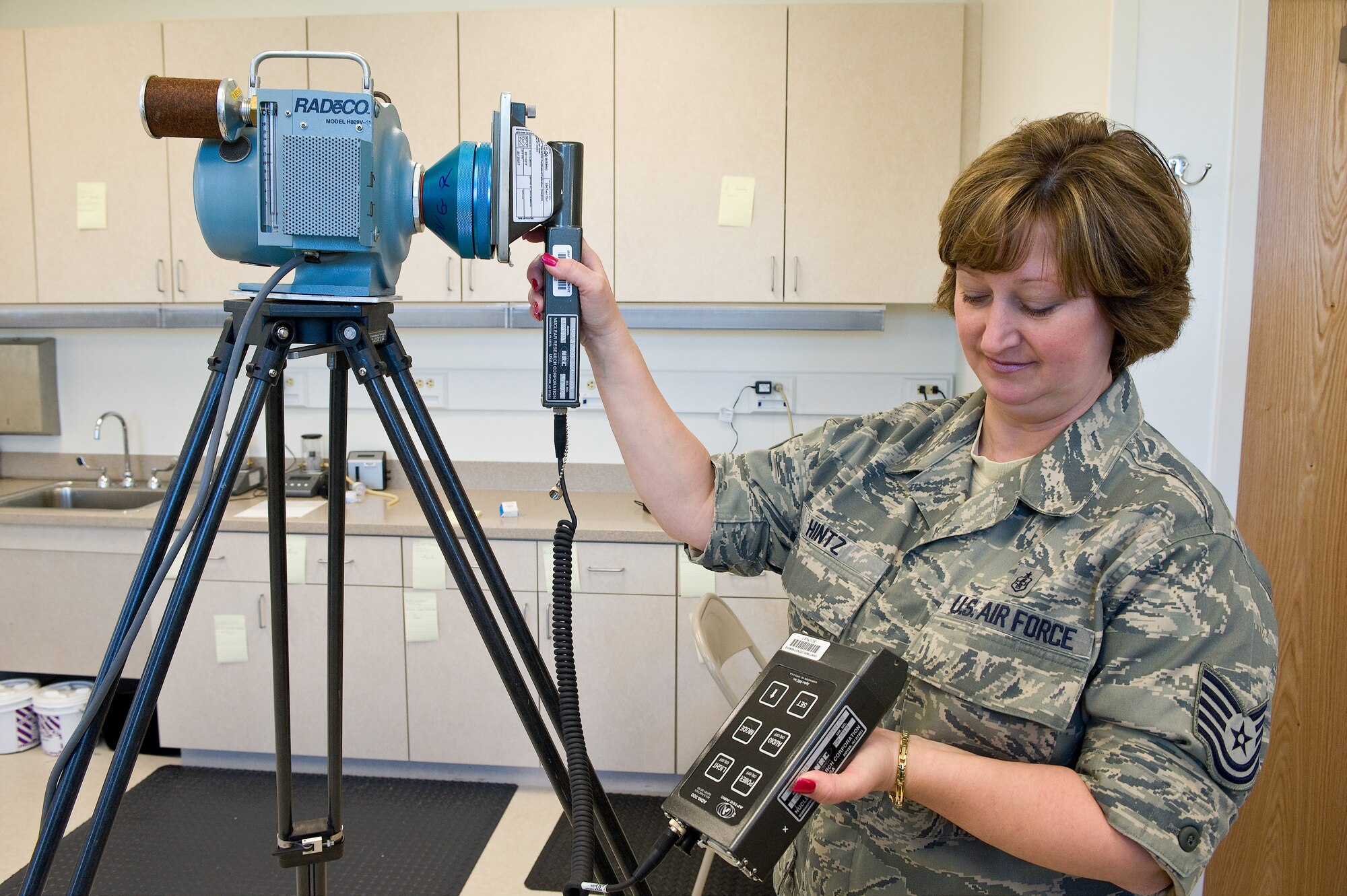 (UNRELEASED) The Radiation detection office of the 436th Aerospace Medicine Squadron display their equipment at at Building 216, Dover Air Force Base, Del., on April 29, 2011. (U.S. Air Force photo/Roland Balik)