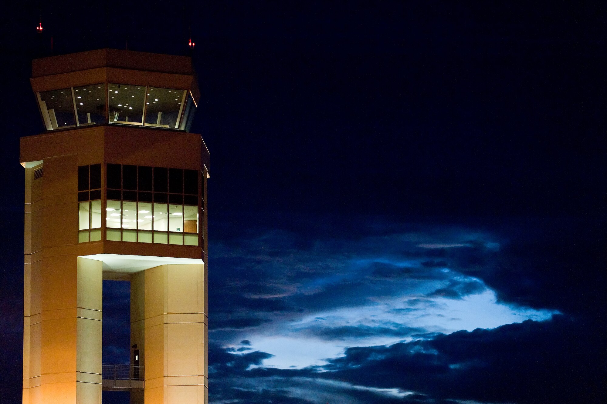 Dover Air Force Base’s Control Tower undergoes tests during construction Nov. 10, 2008. The renovation helped modernize equipment and techniques air traffic controllers use at Dover AFB, Del. (U.S. Air Force photo by Roland Balik)