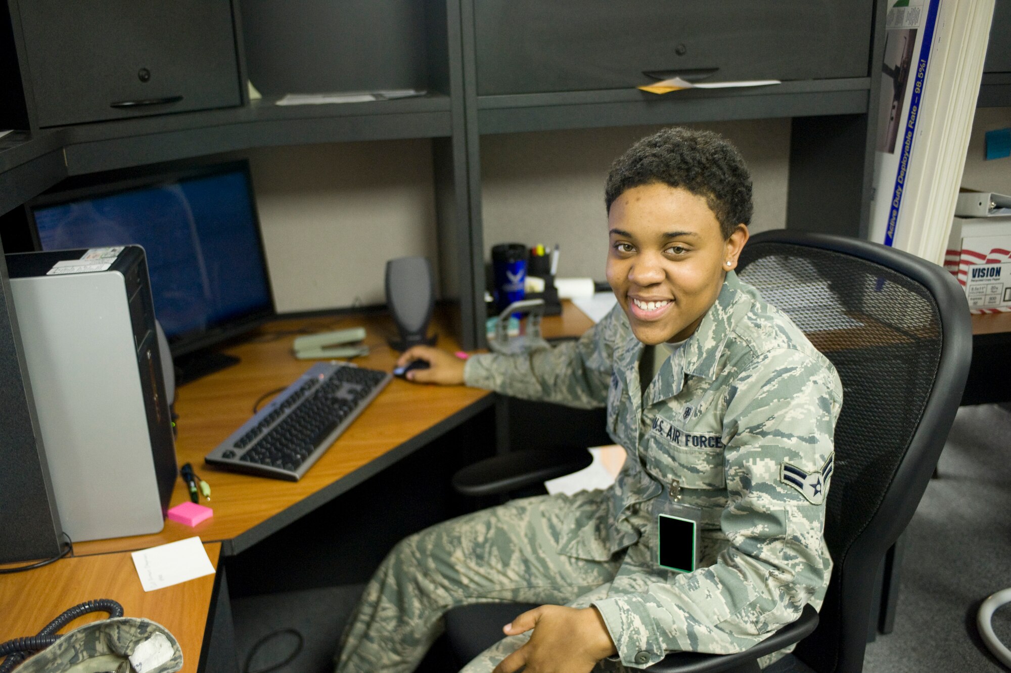 Airman 1st Class Ryanna Simpson, Airman of the Week May 6, 2011. (U.S. Air Force photo by Steve Kotecki)