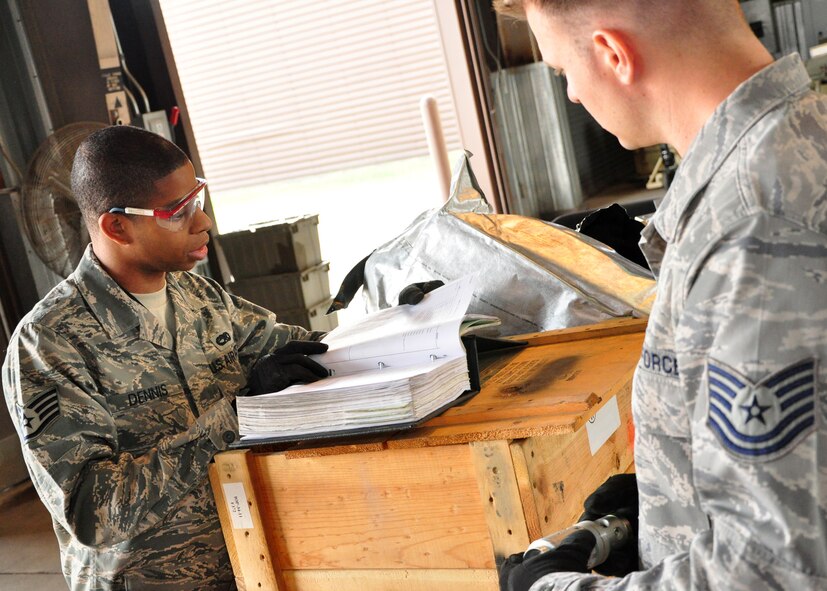 Airmen with the 51st Munitions Squadron and the 25th Aircraft Maintenance Unit recently worked together at building and loading some munitions onto an A-10 here. 51st MUNS built a dozen Mk-82 500-pound, free-fall, general-purpose bombs in order to hone and practice their skills. The Airmen then delivered the munitions to the Draggins Lair where the 25th AMU Airmen loaded an A-10. (U.S. Air Force photo/Staff Sgt. Chad Thompson)