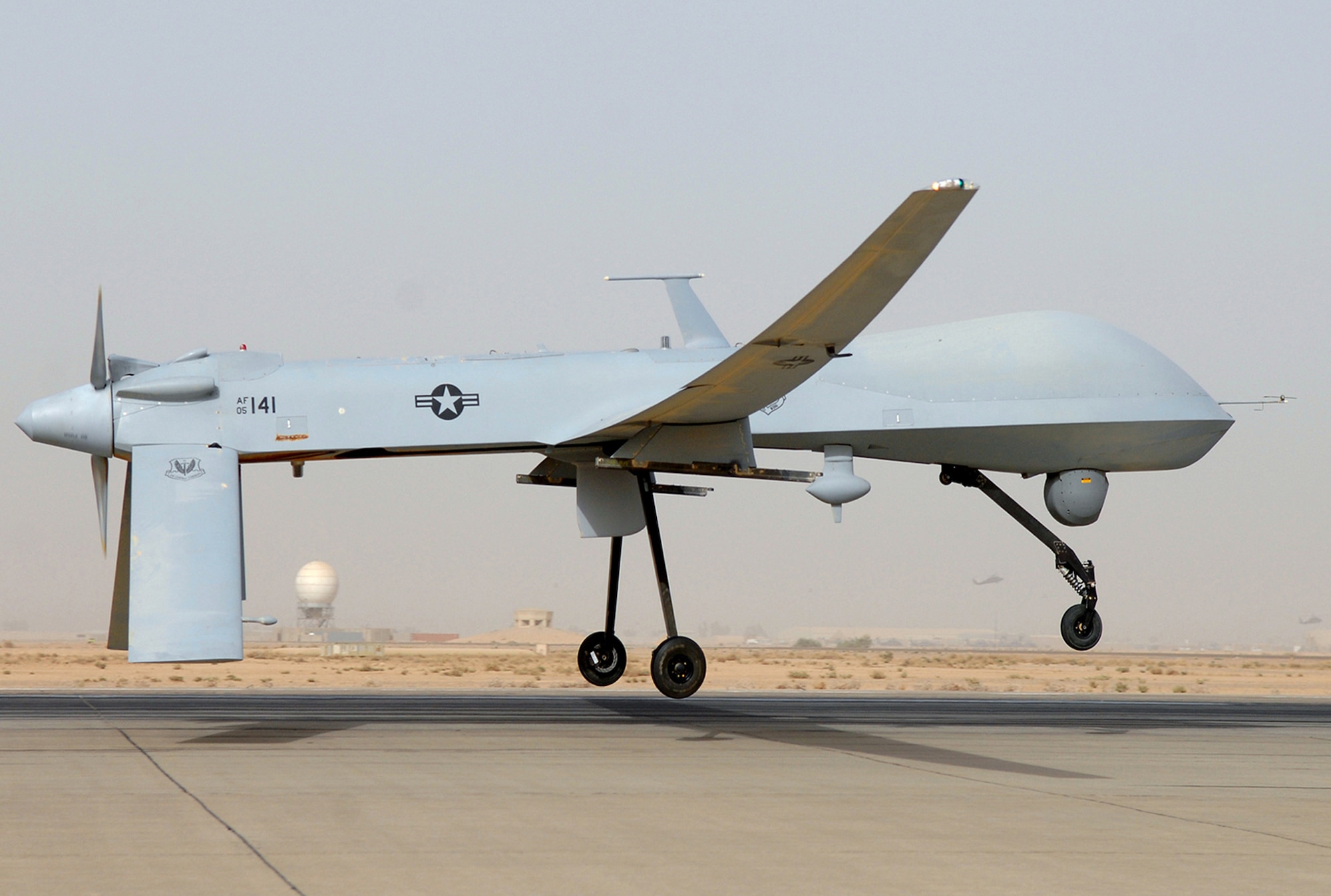 An MQ-1 Predator unmanned aircraft prepares for takeoff in support of operations in Southwest Asia. Air Force officials announced Eglin Air Force Base complex in Florida as a candidate for an Air Force Reserve Command MQ-1 Remote Split-Operations squadron. (U.S. Air Force photo/Senior Airman Julianne Showalter) 

