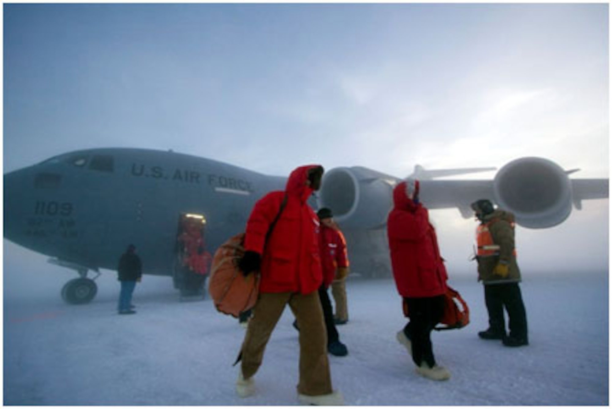 TRAVIS AIR FORCE BASE, Calif. -- Chief Master Sgt. Michael Beck, 349th Civil Engineer Squadron, is on an eight month assignment for his civilian company to McMurdo Station, Antarctica, where he is putting his Air Force training to good use as well. (Courtesy photo)