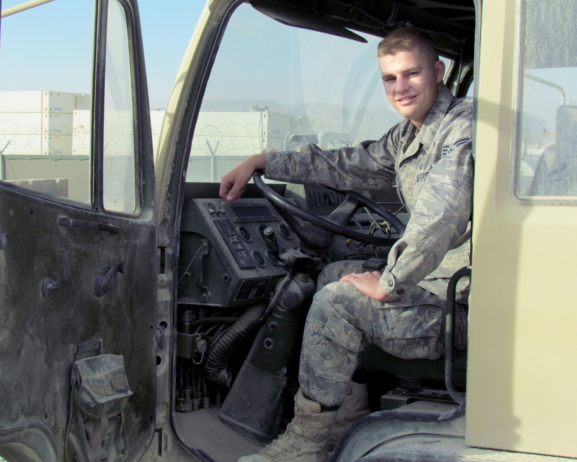 Senior Airman Jesse Cornell performed self aid and buddy care on a Soldier who was suffering from a seizure April 15, 2011. Airman Cornell is assigned to the 647th Civil Engineer Squadron. (Courtesy photo) 
