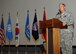 Gen. Walter L. Sharp, United States Forces Korea commander, speaks to 51st Fighter Wing Airmen May 4 at Osan Air Base, Republic of Korea. General Sharp visited the base to recognize a group of individuals for their outstanding performance during the April 2011 Operational Readiness Inspection. (U.S. Air Force photo/Senior Airman Evelyn Chavez)