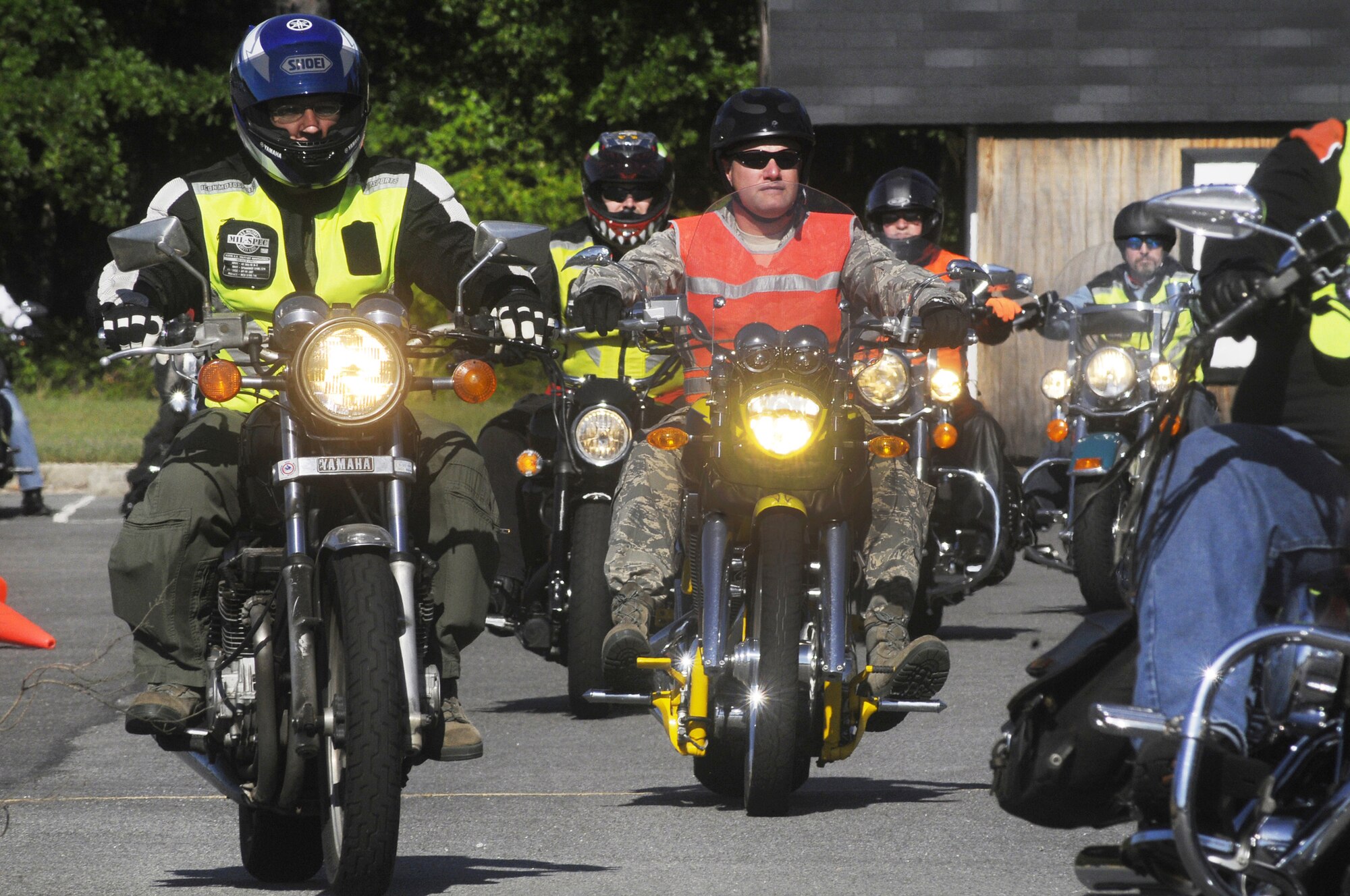 Motorcyclists participate in the the 3rd annual See Me, Save Me ride April 29. The campaign is an effort put forth by motorcyclists to educate four wheel drivers they share the road with to look for them during their commute. Approximately 425 riders participated in the annual event. U. S. Air Force photo by Sue Sapp