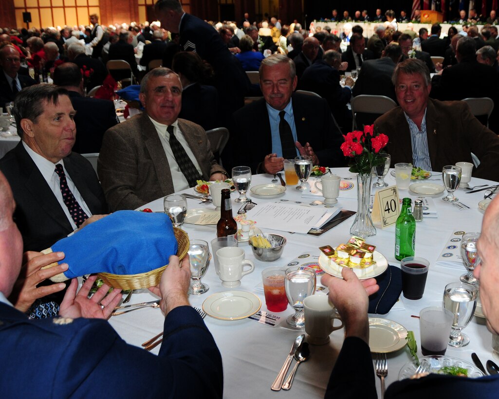 BUFFALO, N.Y.-Members of the 914th and 107th Airlift Wings, federal, state and  local law enforcement agencies, as well as U.S. and Canadian veterans  and civic leaders gathered for the 51st Greater Western New York Armed Forces Week Luncheon at the Connecticut Street Armory to hear guest speaker Marine Corps Brigadier General Steven W. Busby. (U.S. Air Force Reserve photo by Peter Borys)