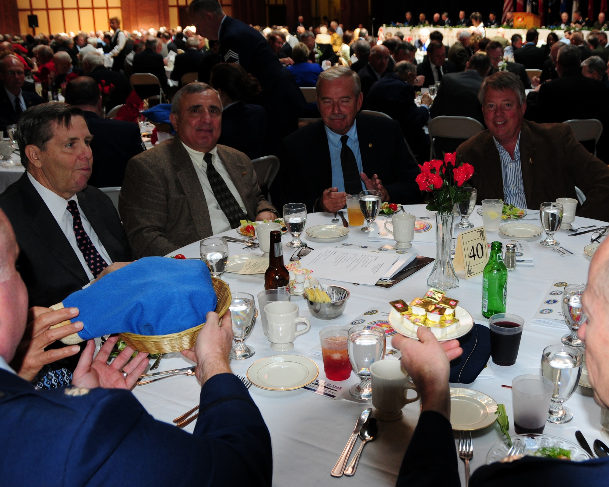 BUFFALO, N.Y.-Members of the 914th and 107th Airlift Wings, federal, state and  local law enforcement agencies, as well as U.S. and Canadian veterans  and civic leaders gathered for the 51st Greater Western New York Armed Forces Week Luncheon at the Connecticut Street Armory to hear guest speaker Marine Corps Brigadier General Steven W. Busby. (U.S. Air Force Reserve photo by Peter Borys)