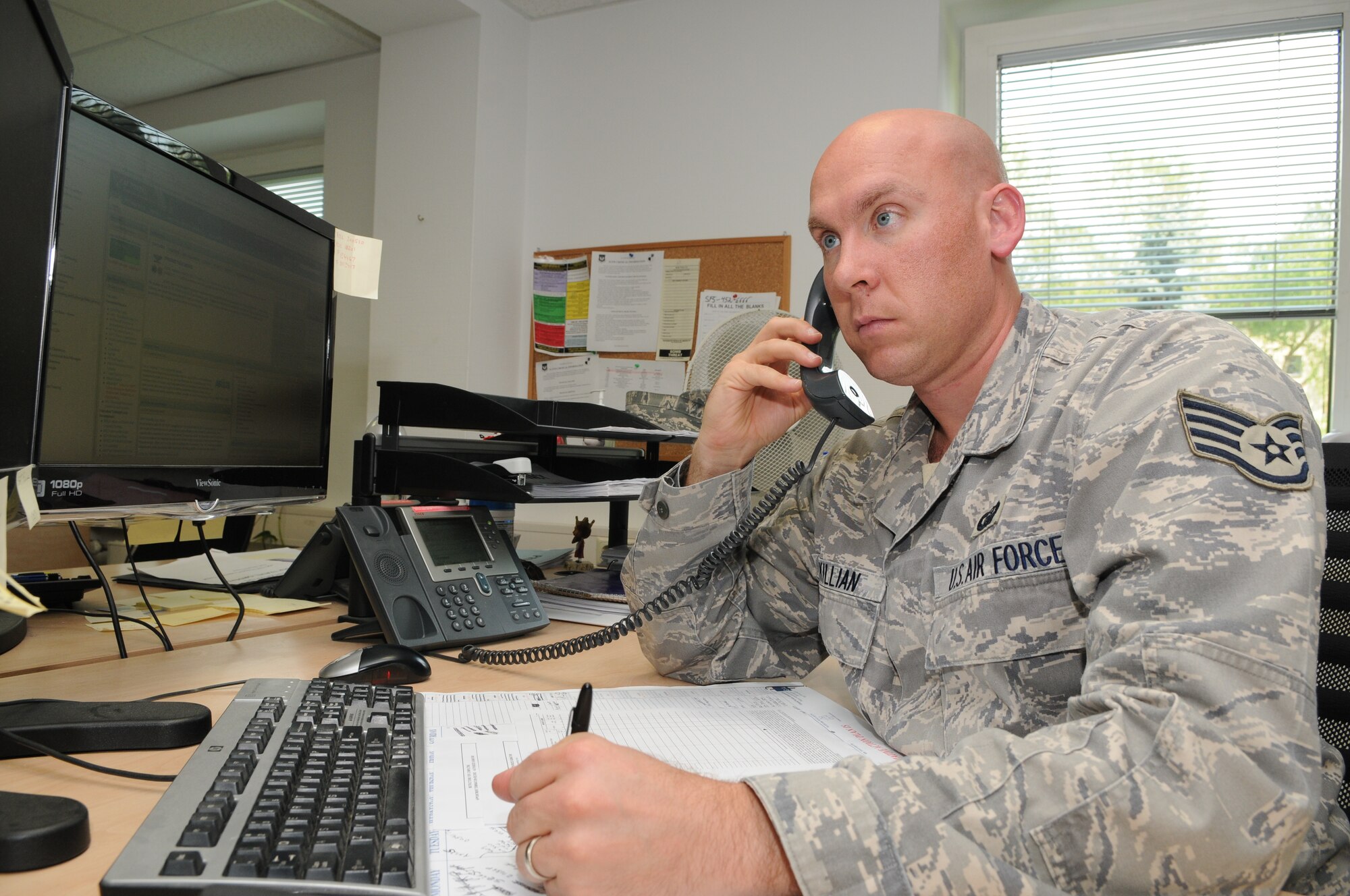 SPANGDAHLEM AIR BASE, Germany –Staff Sgt. James W. Killian, 52nd Comptroller Squadron budget analyst, is the Super Saber Performer for the week of May 6 – 12. (U.S. Air Force photo/Senior Airman Nick Wilson)