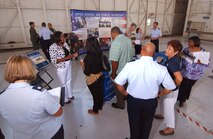 Representatives from the United States Air Force Academy talk to students and parents attending Academy Day 2011 at Dobbins ARB, May 7.  (U.S. Air Force photo/ Brad Fallin)