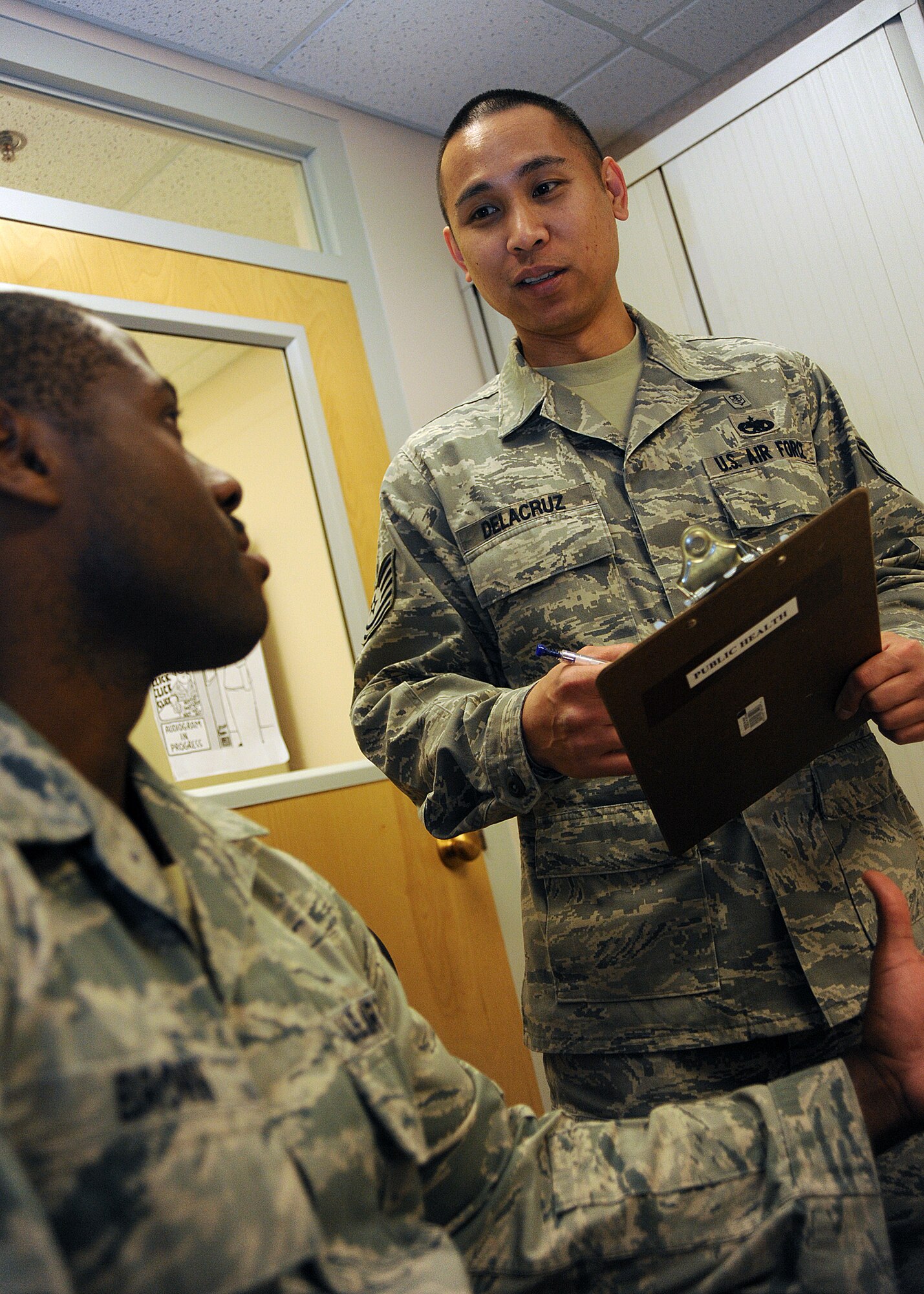 Tech. Sgt. Robert Delacruz, 319th Medical Operations Squadron, is the Warrior of the Week for May 12 to 19. Warrior of the Week recognizes everyday Airmen performing their every day jobs. (U.S. Air Force photo by Airman 1st Class Amber Bennett)