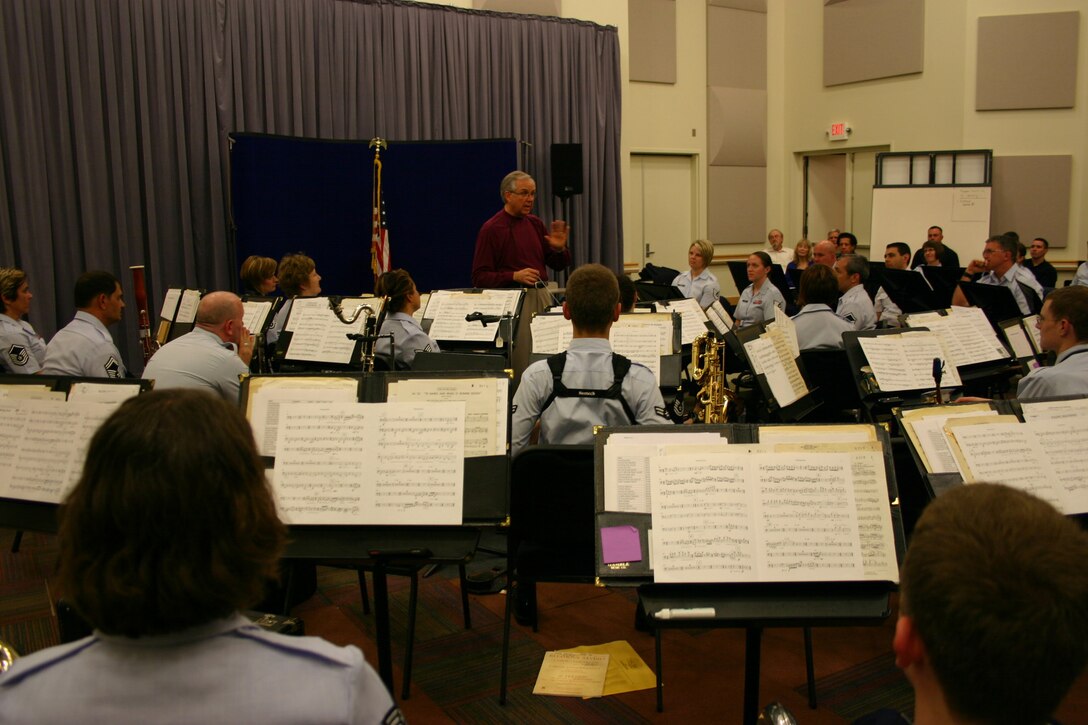 Professor Joseph Hermann shares his ideas with the USAF Band of the Golden West.